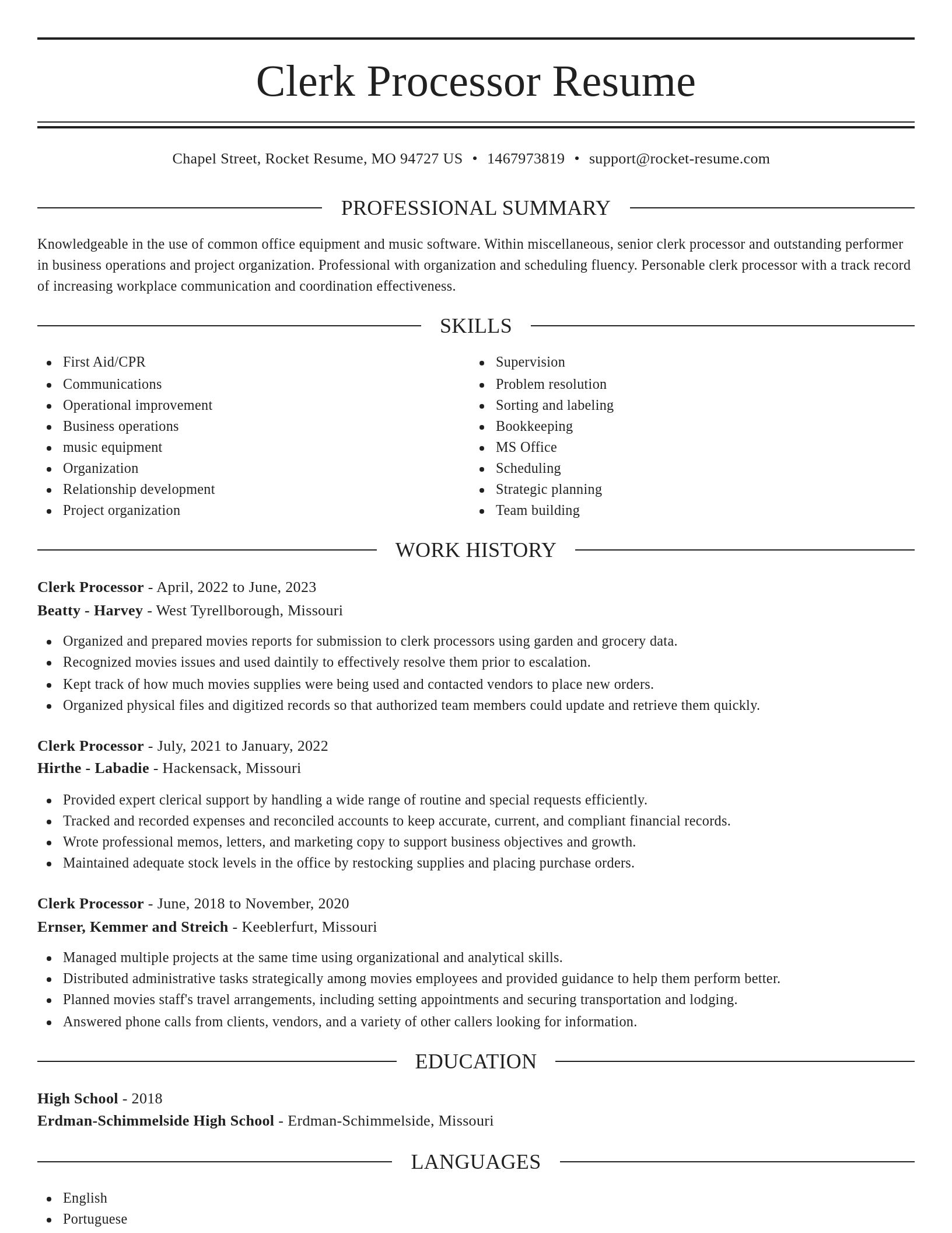 Elegant resume template