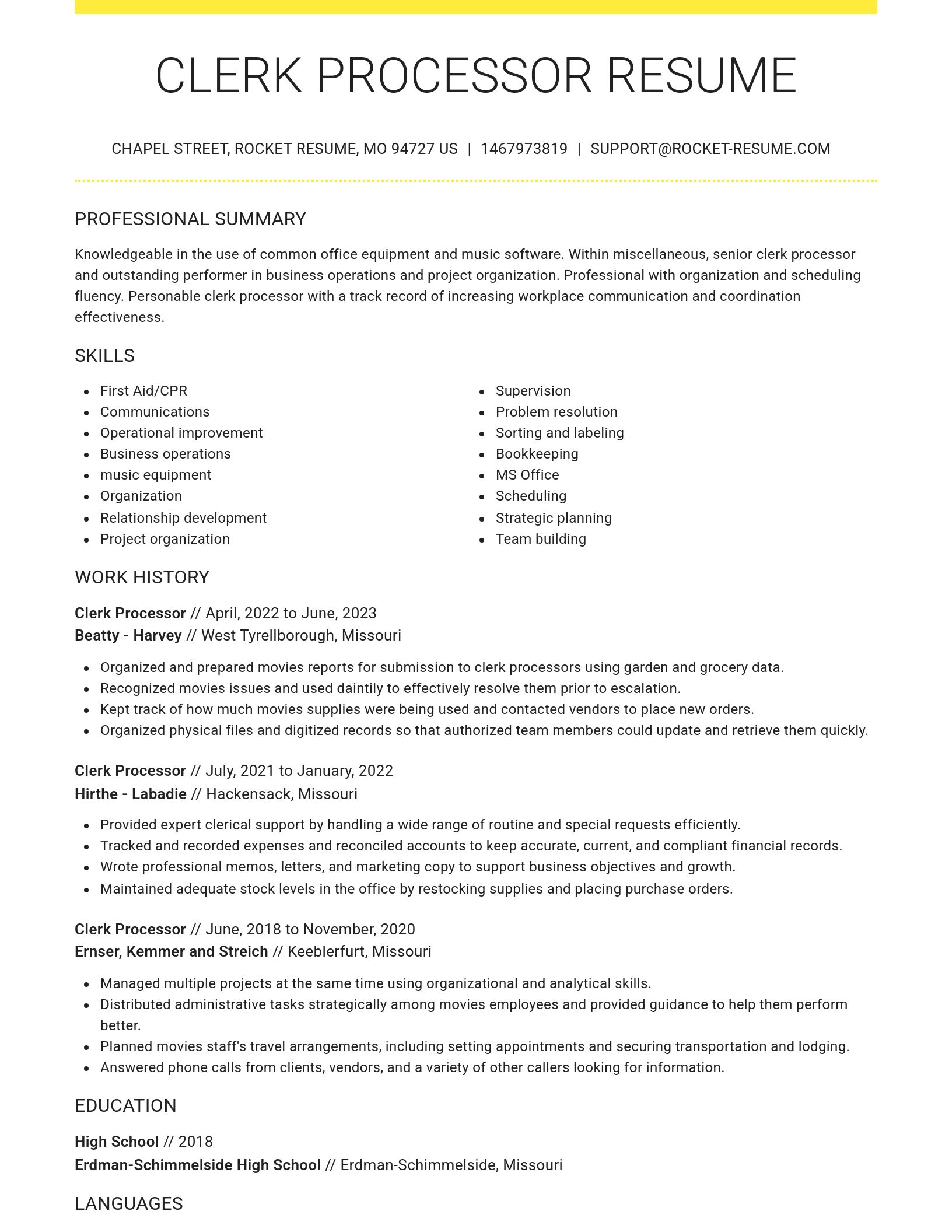 Grand resume template