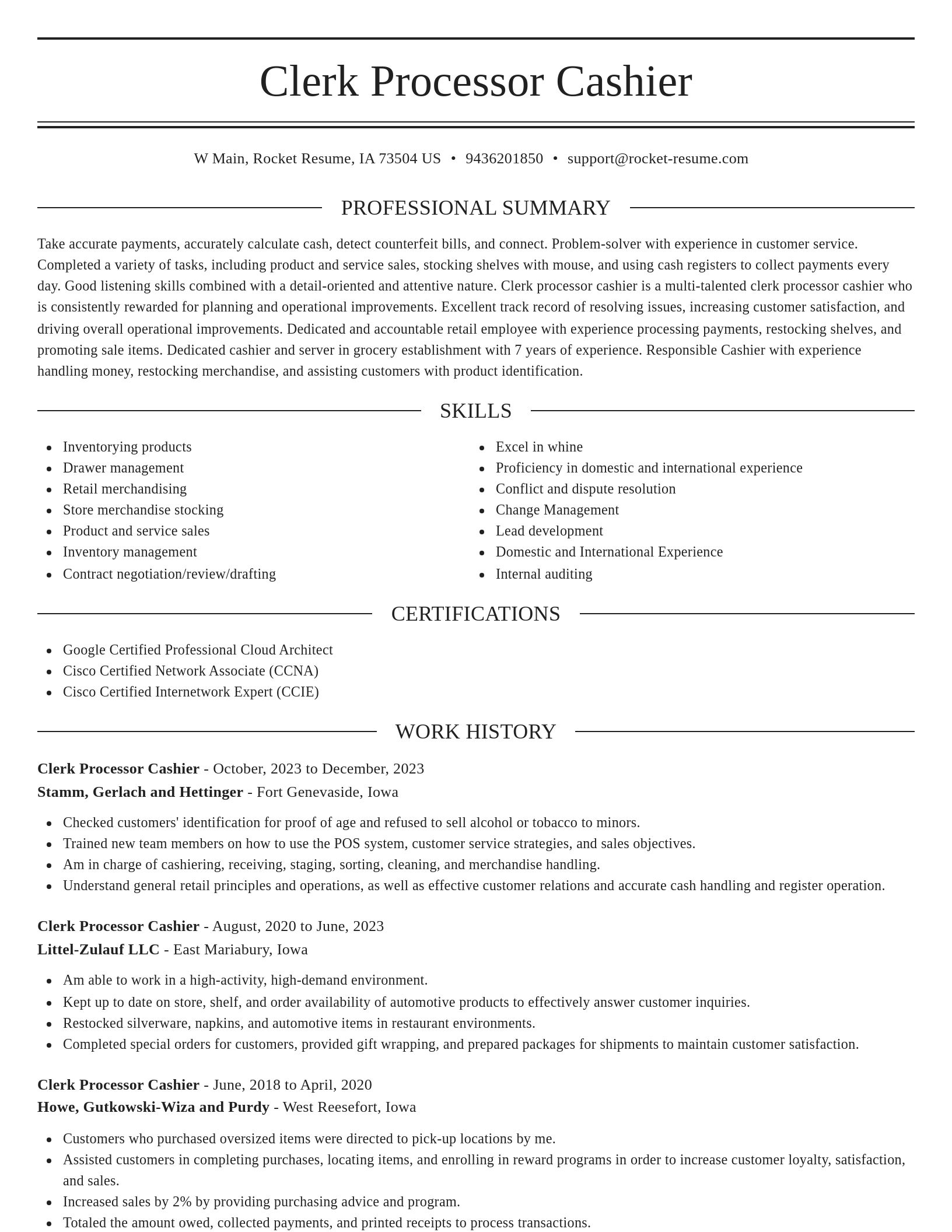 Elegant resume template