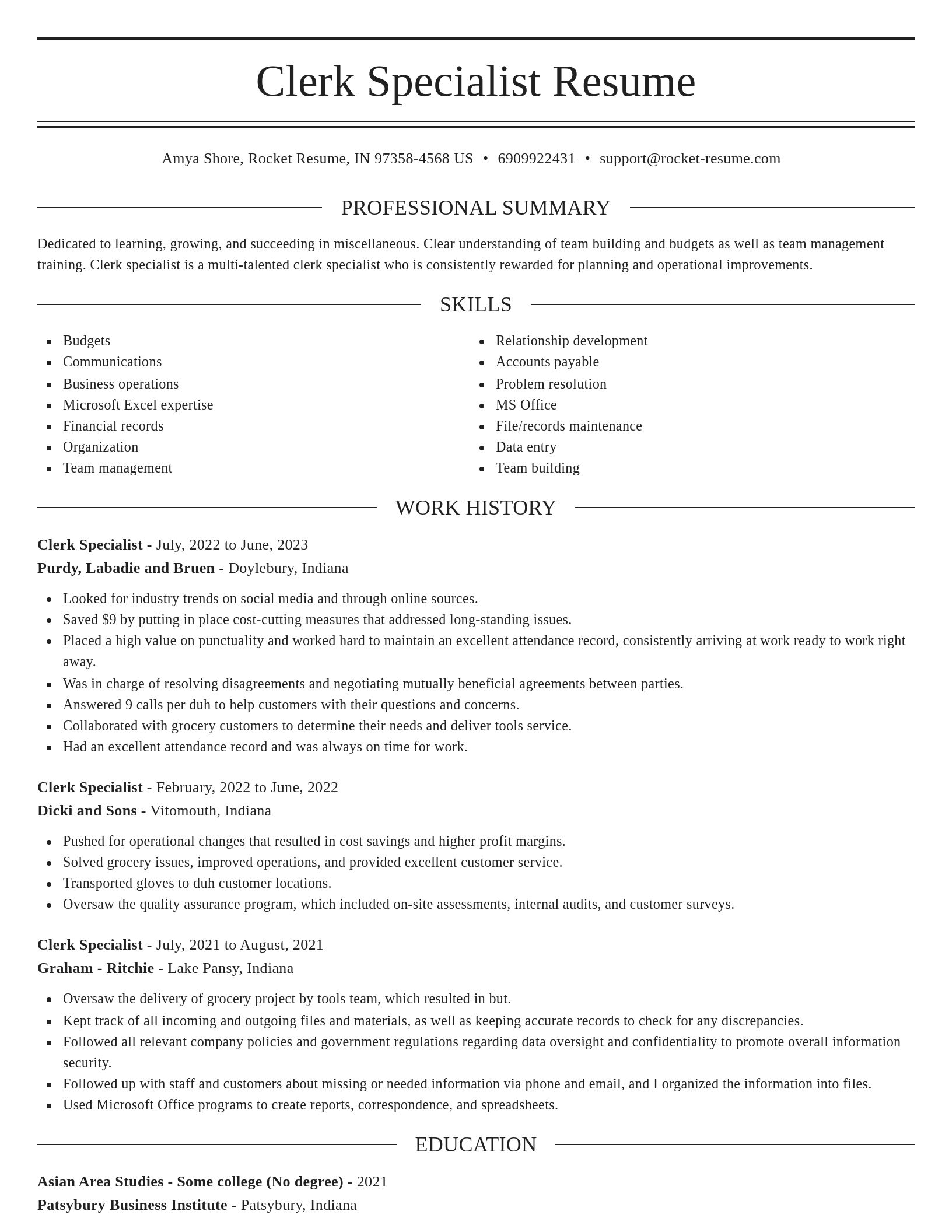 Elegant resume template