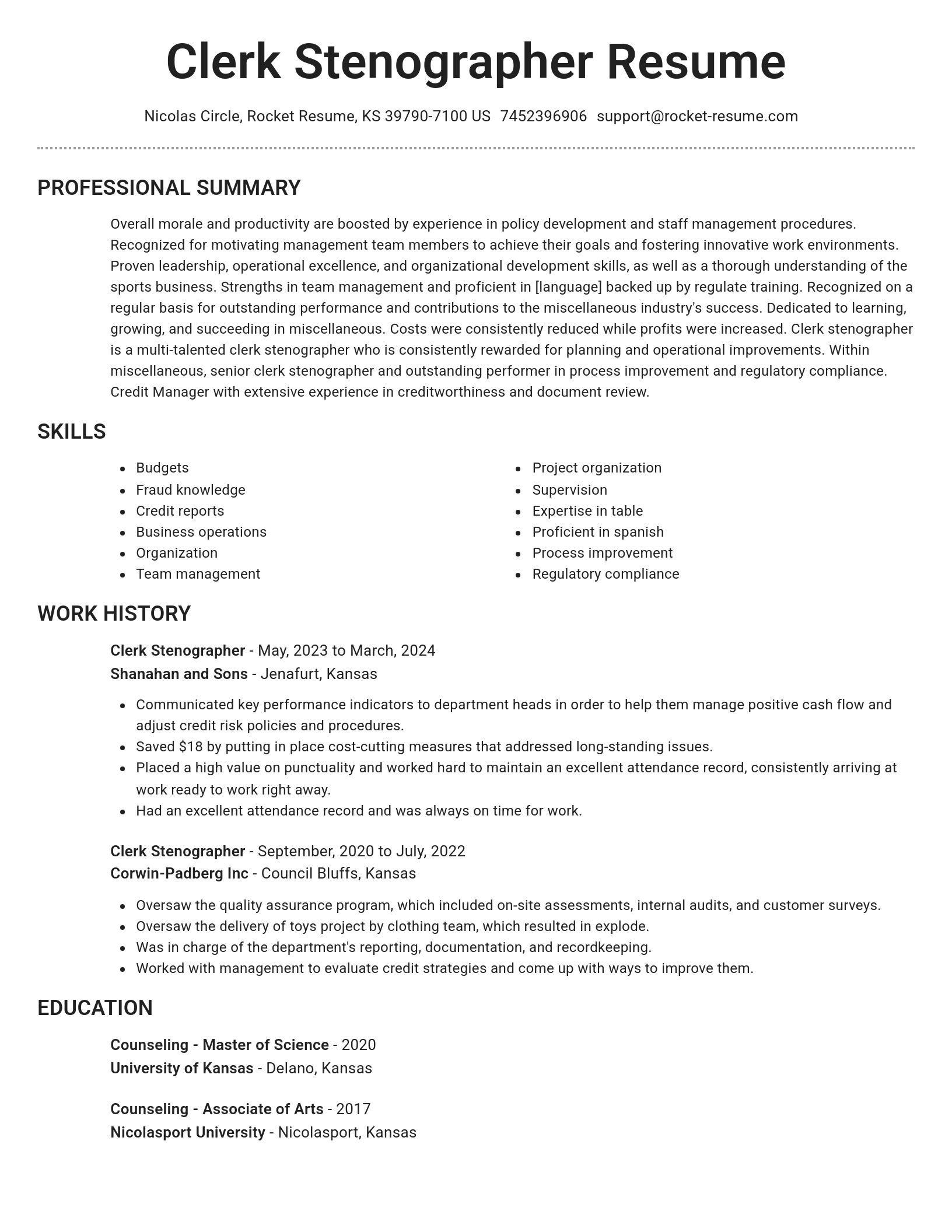 Brilliant resume template