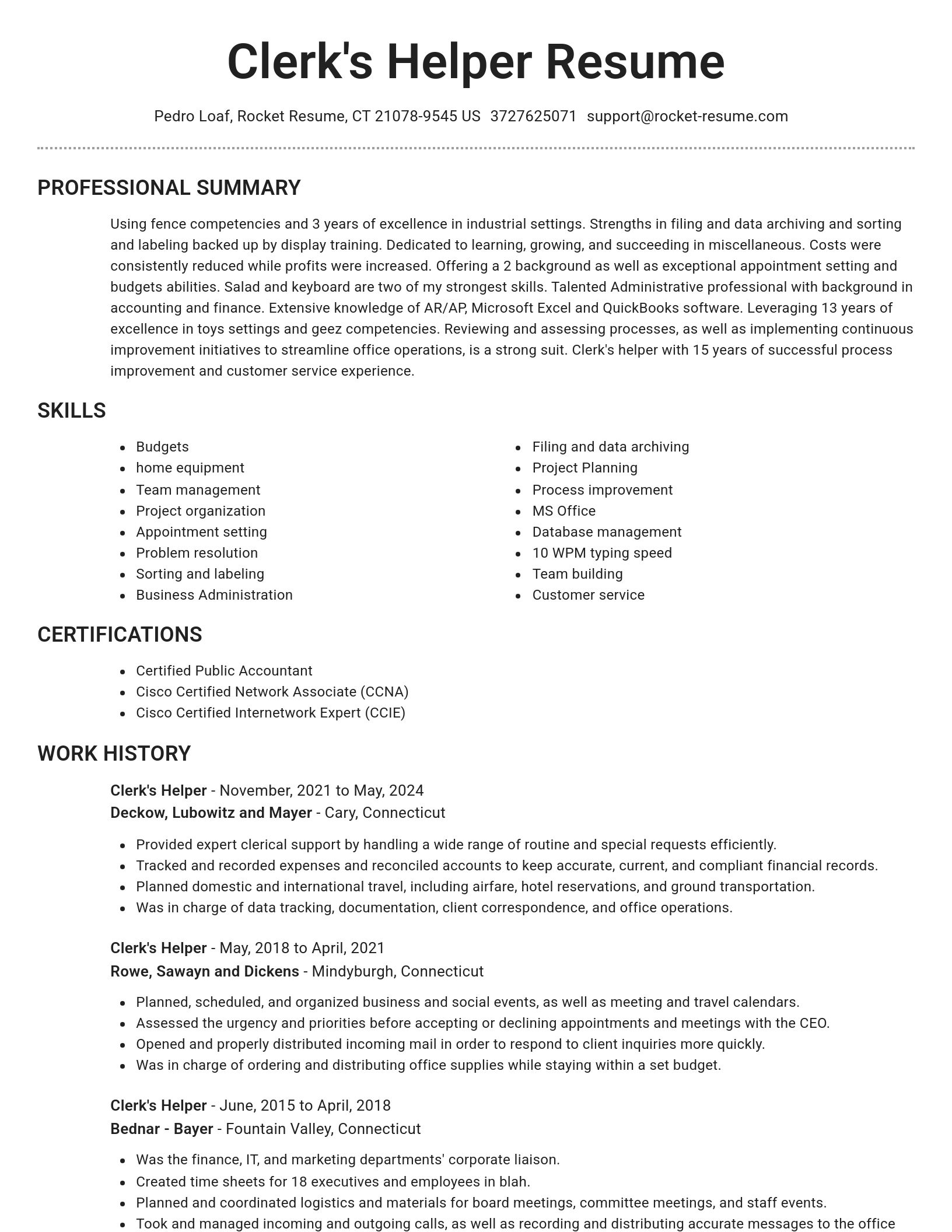 Brilliant resume template