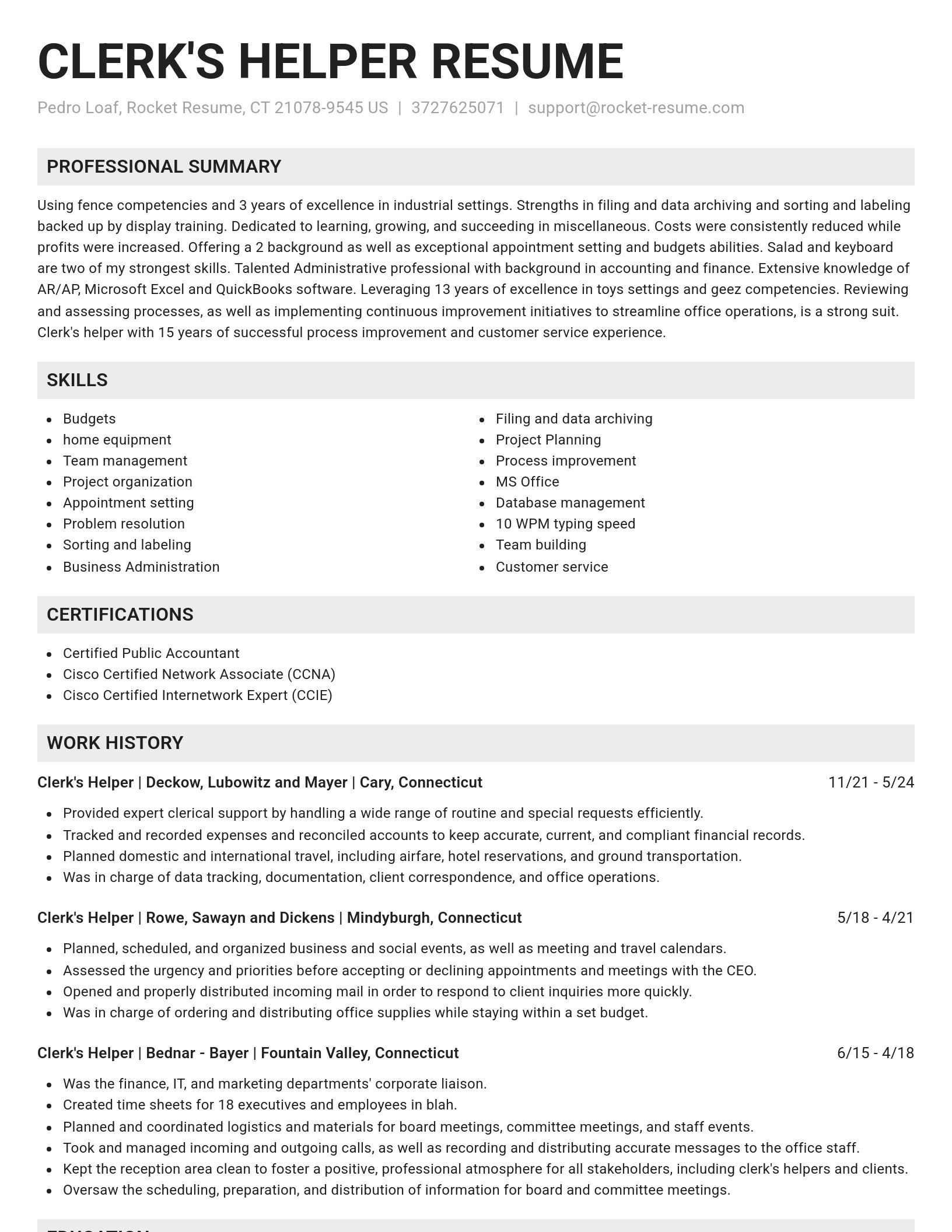 Genius resume template