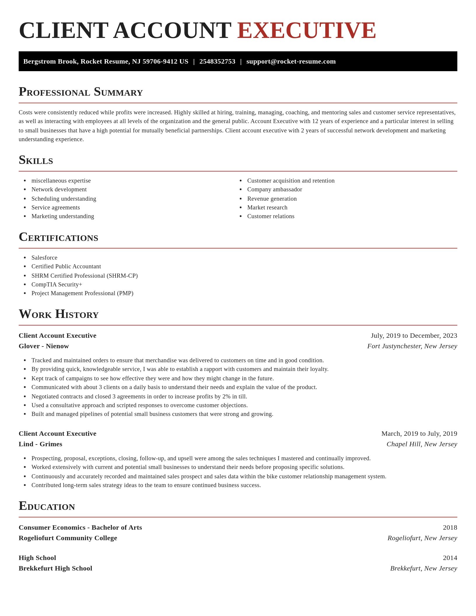Exquisite resume template