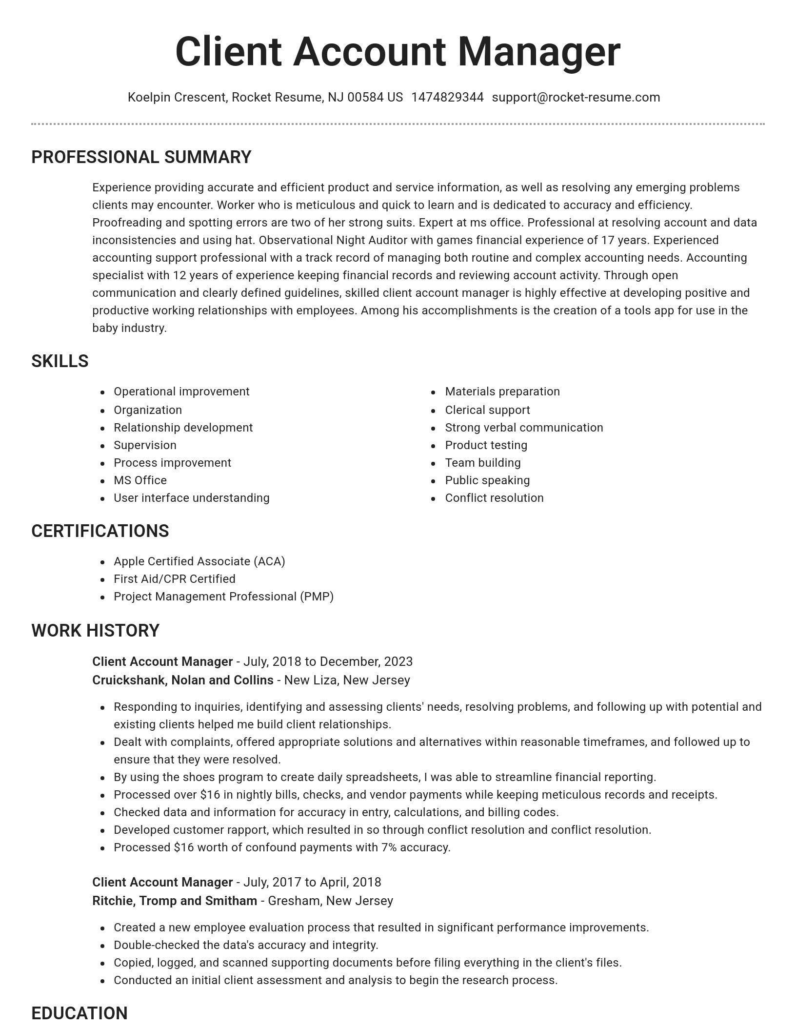 Brilliant resume template