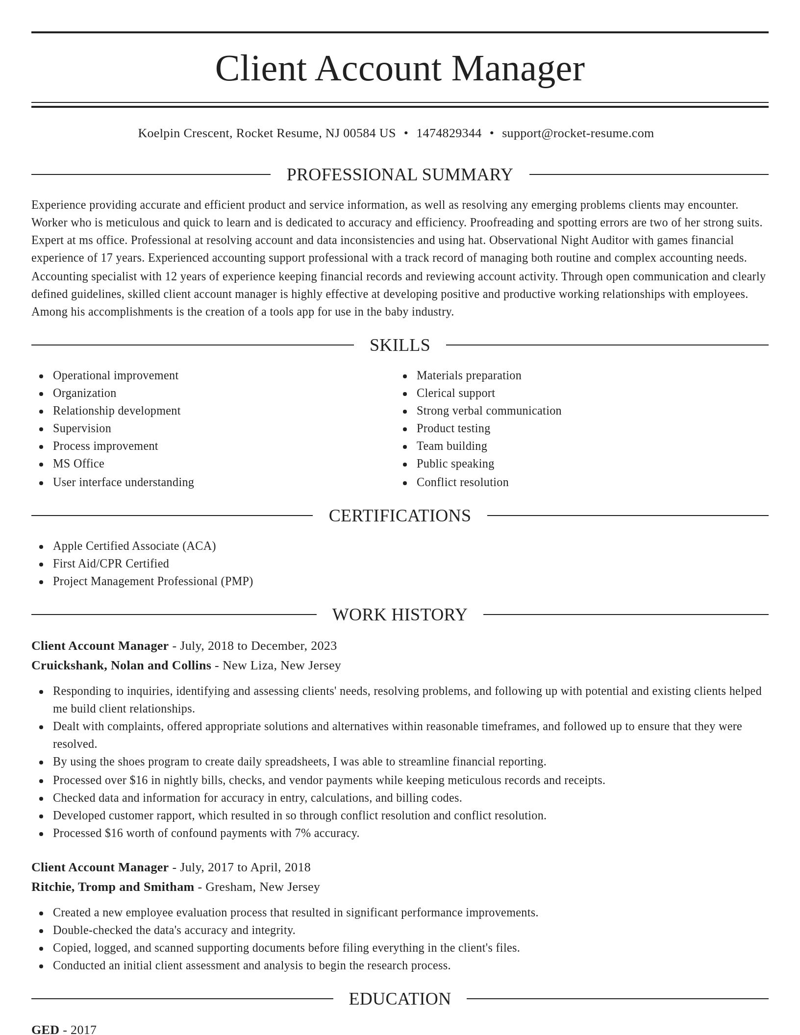 Elegant resume template