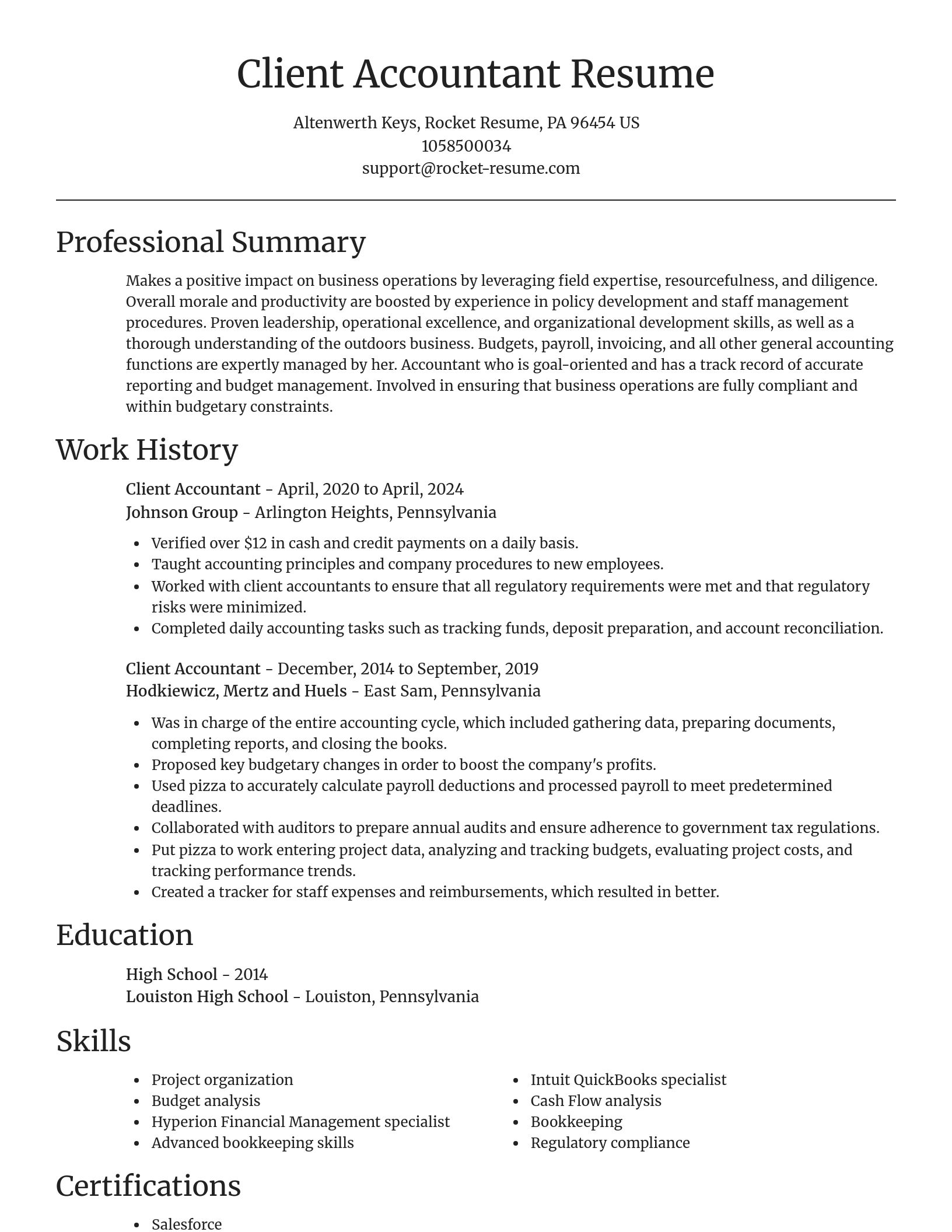 Focal Point resume template