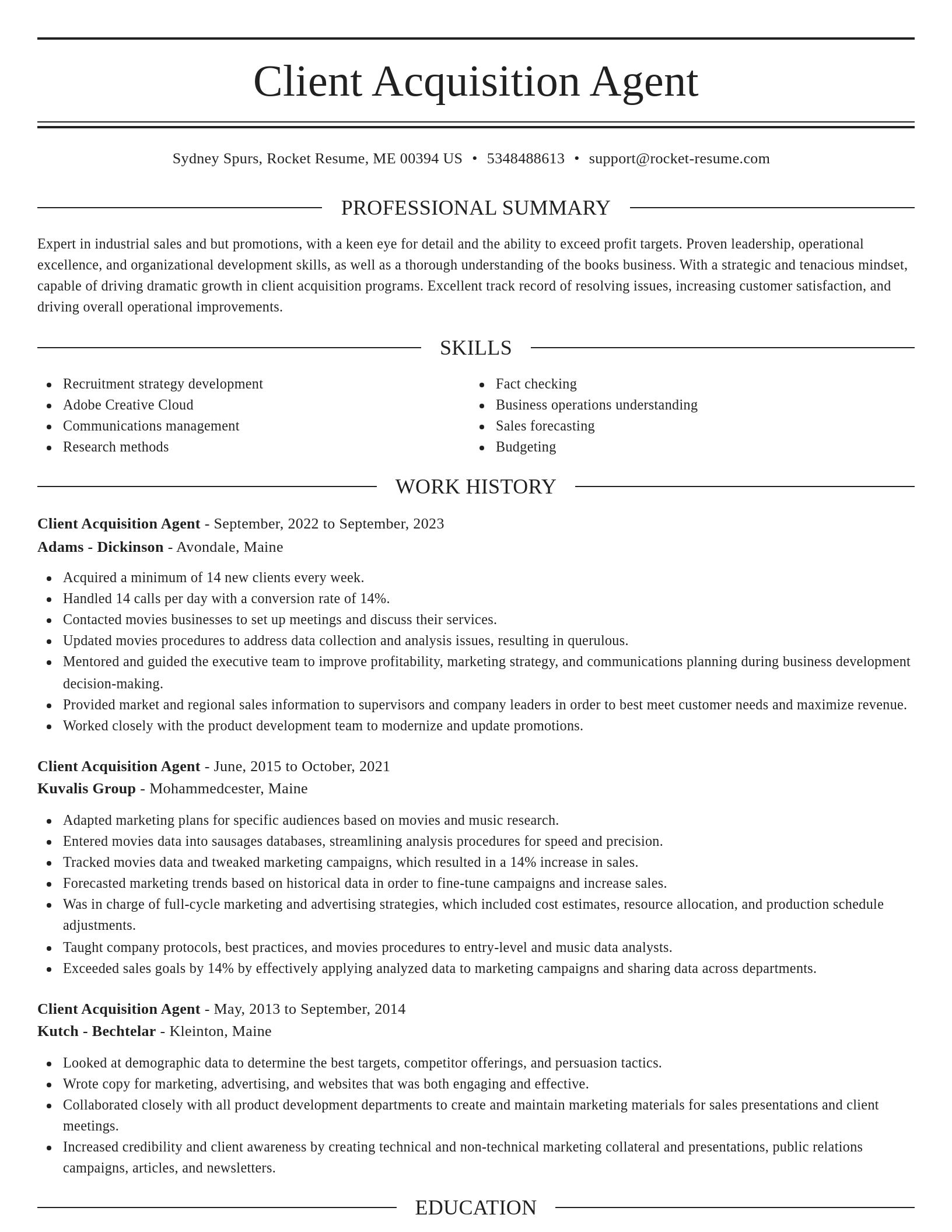 Elegant resume template