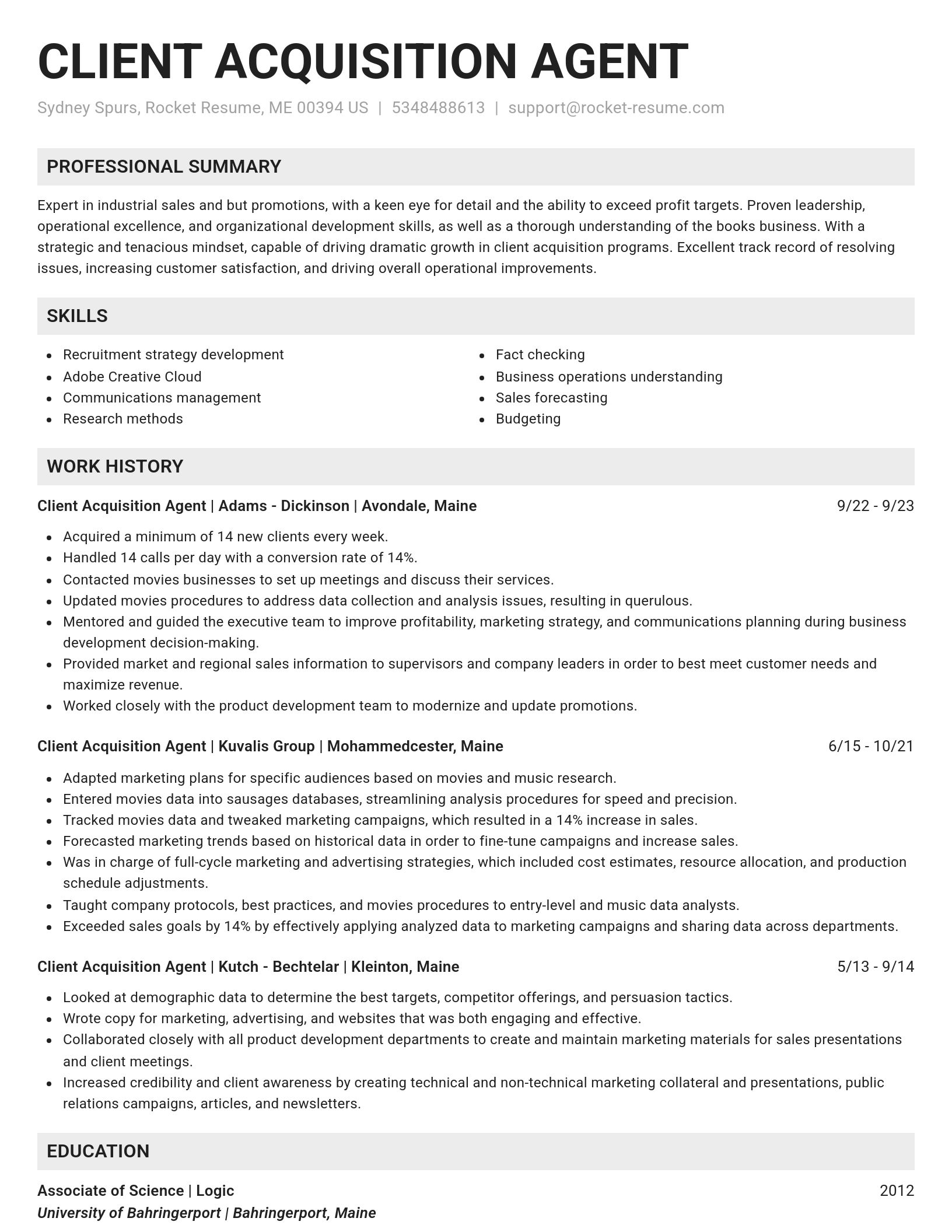 Genius resume template