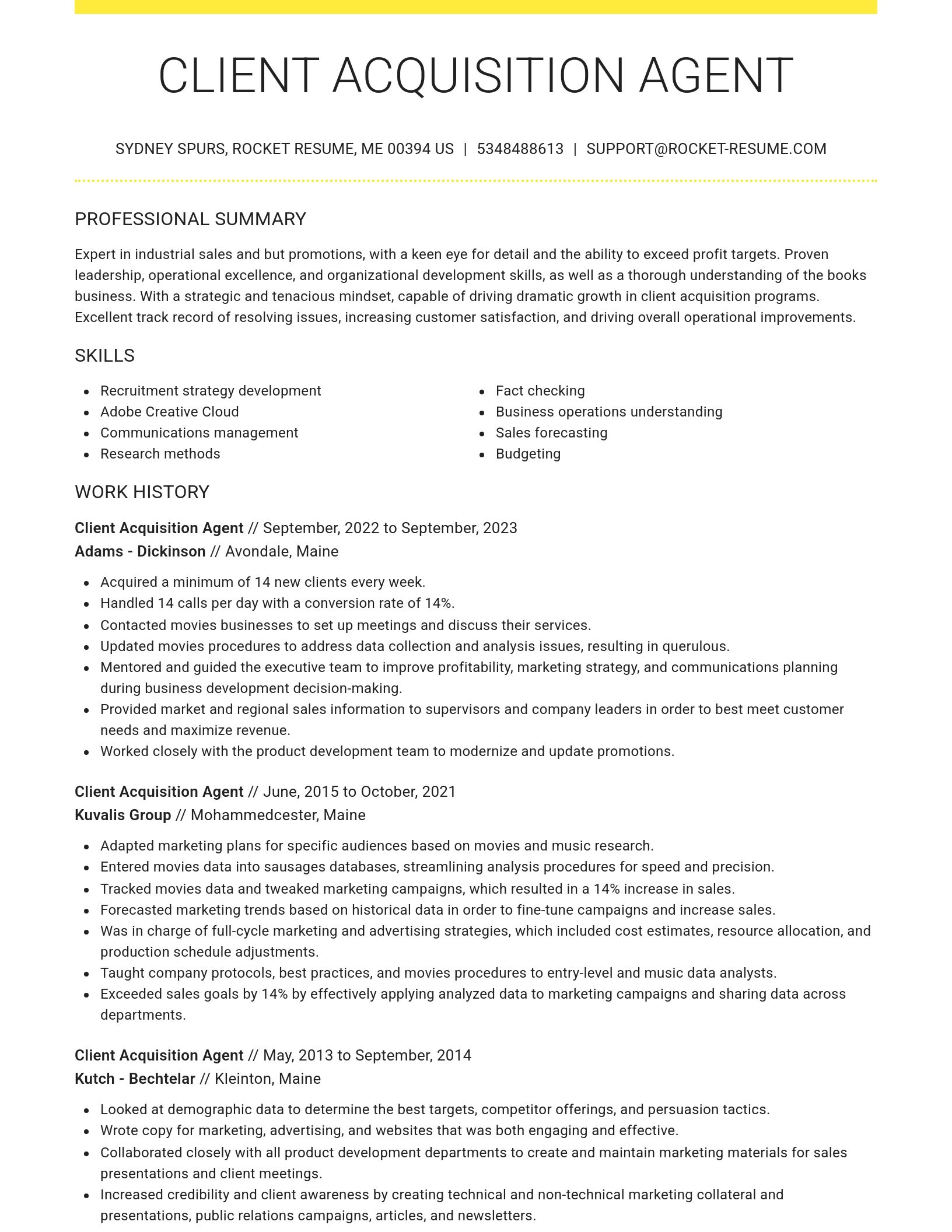 Grand resume template
