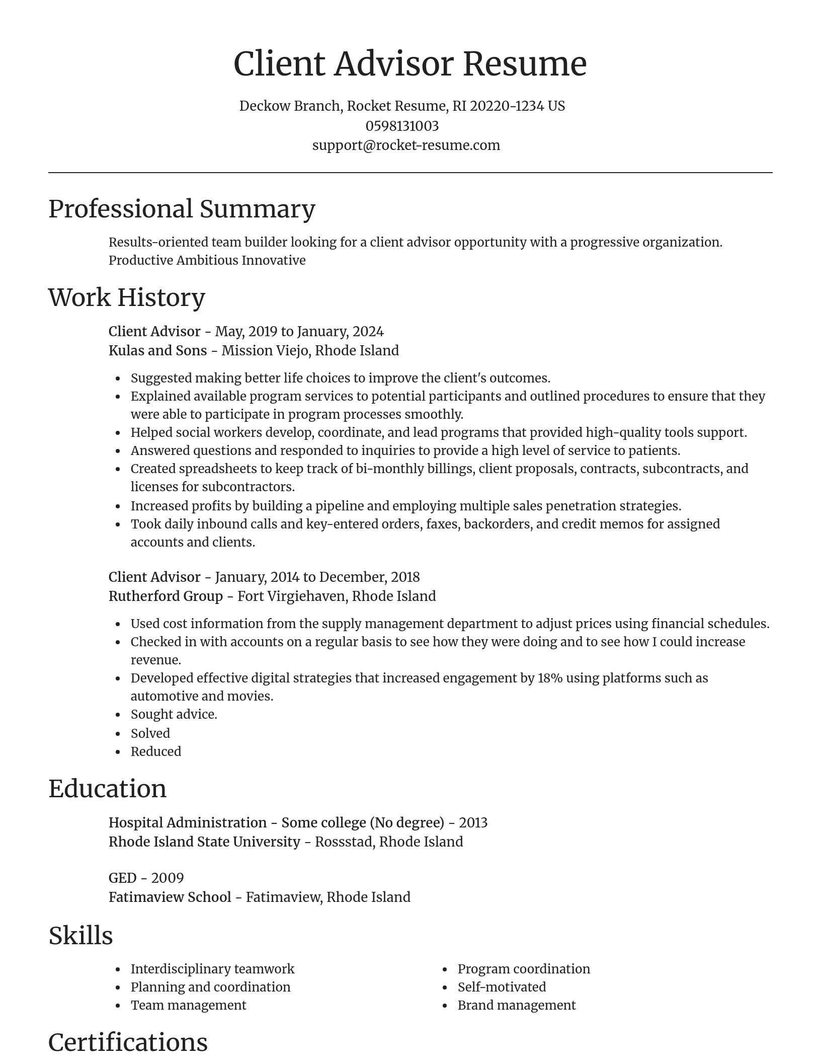 Focal Point resume template