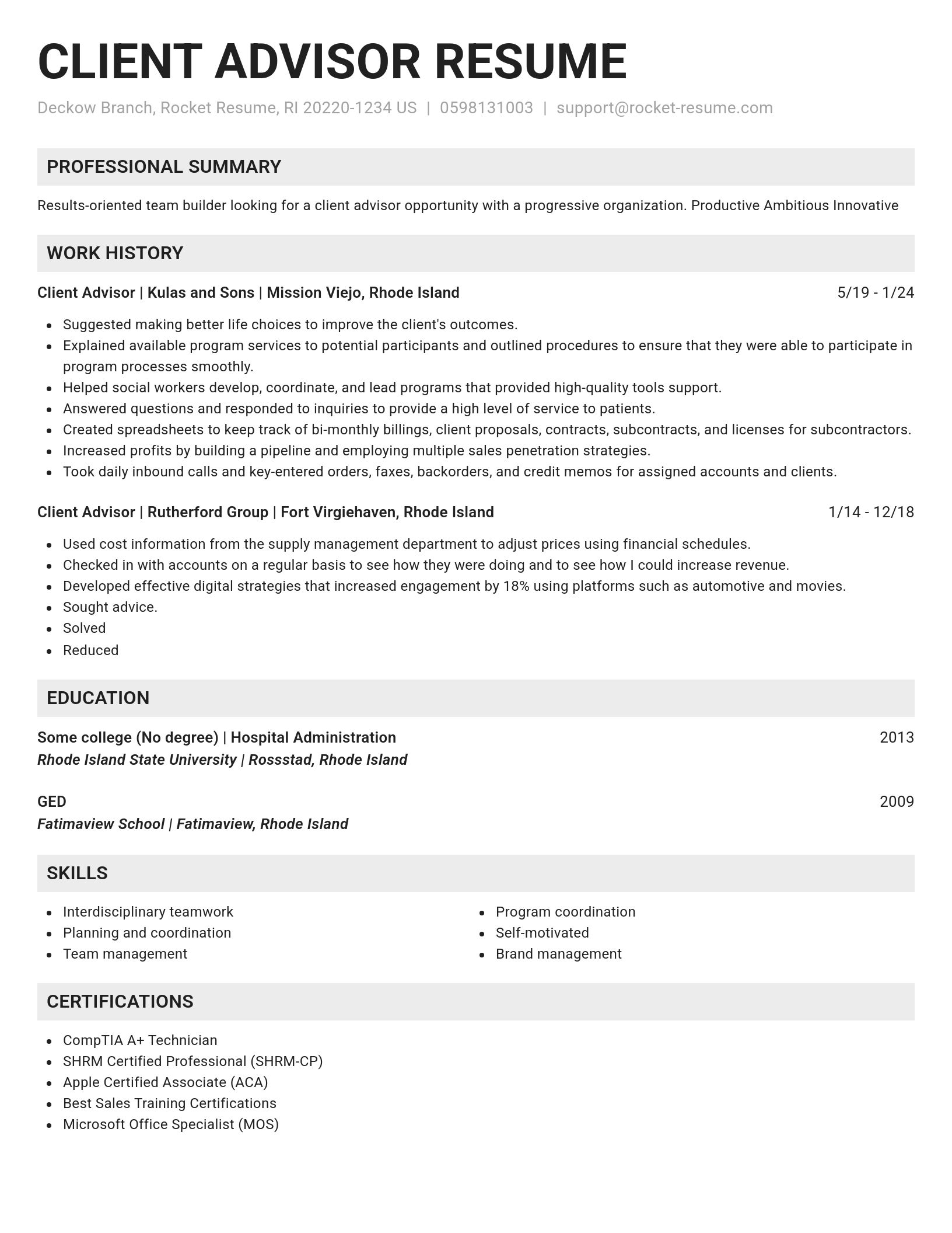 Genius resume template