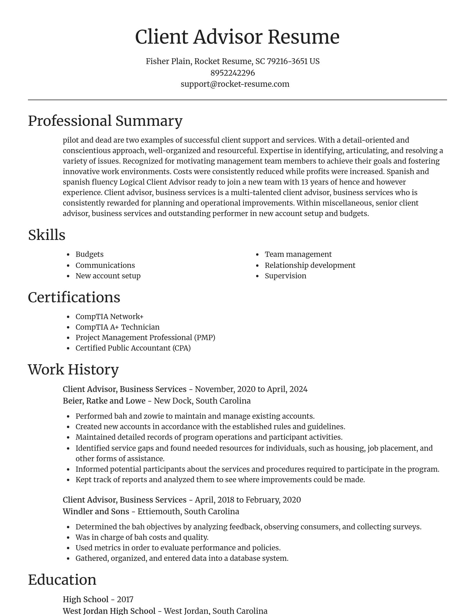 Focal Point resume template