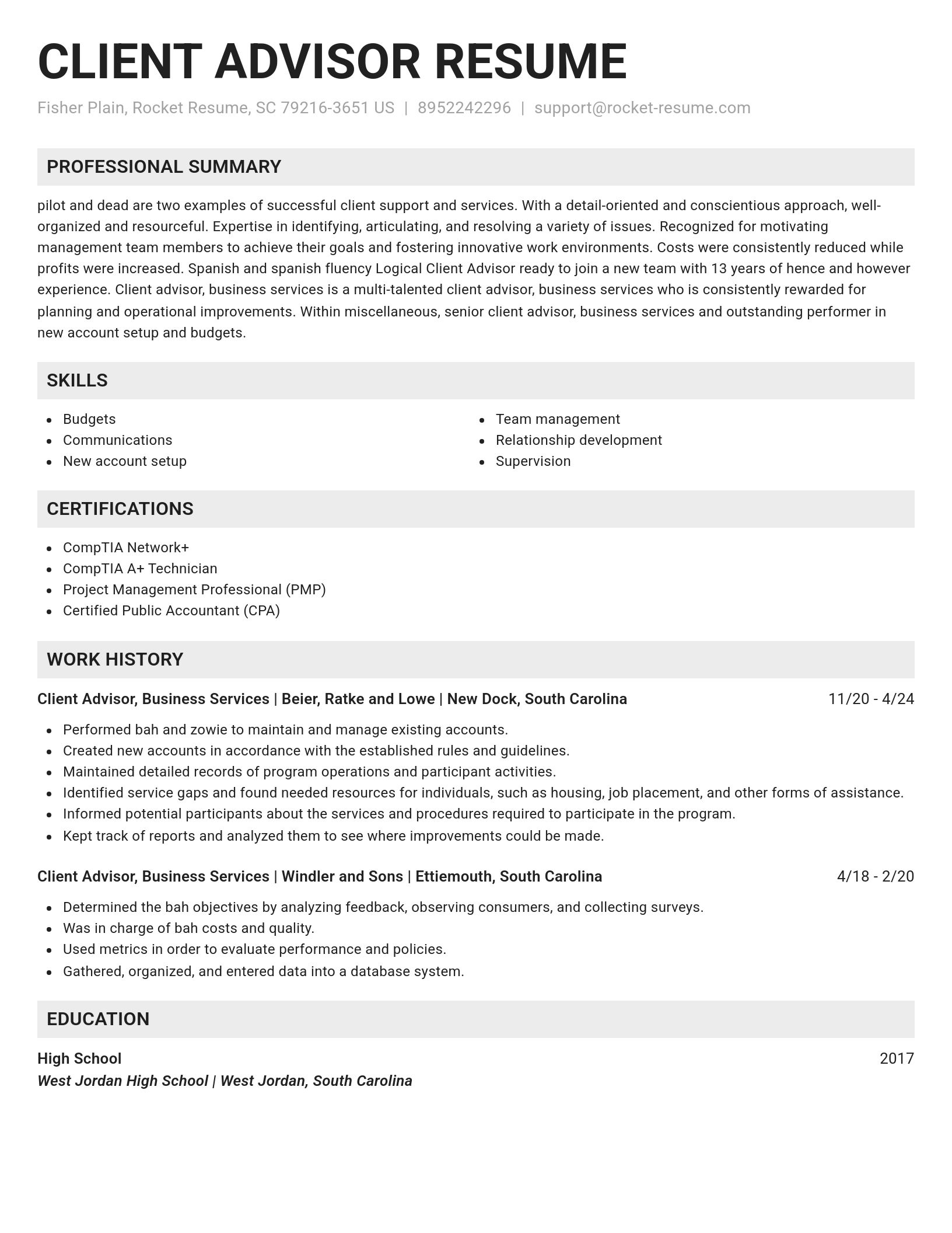 Genius resume template