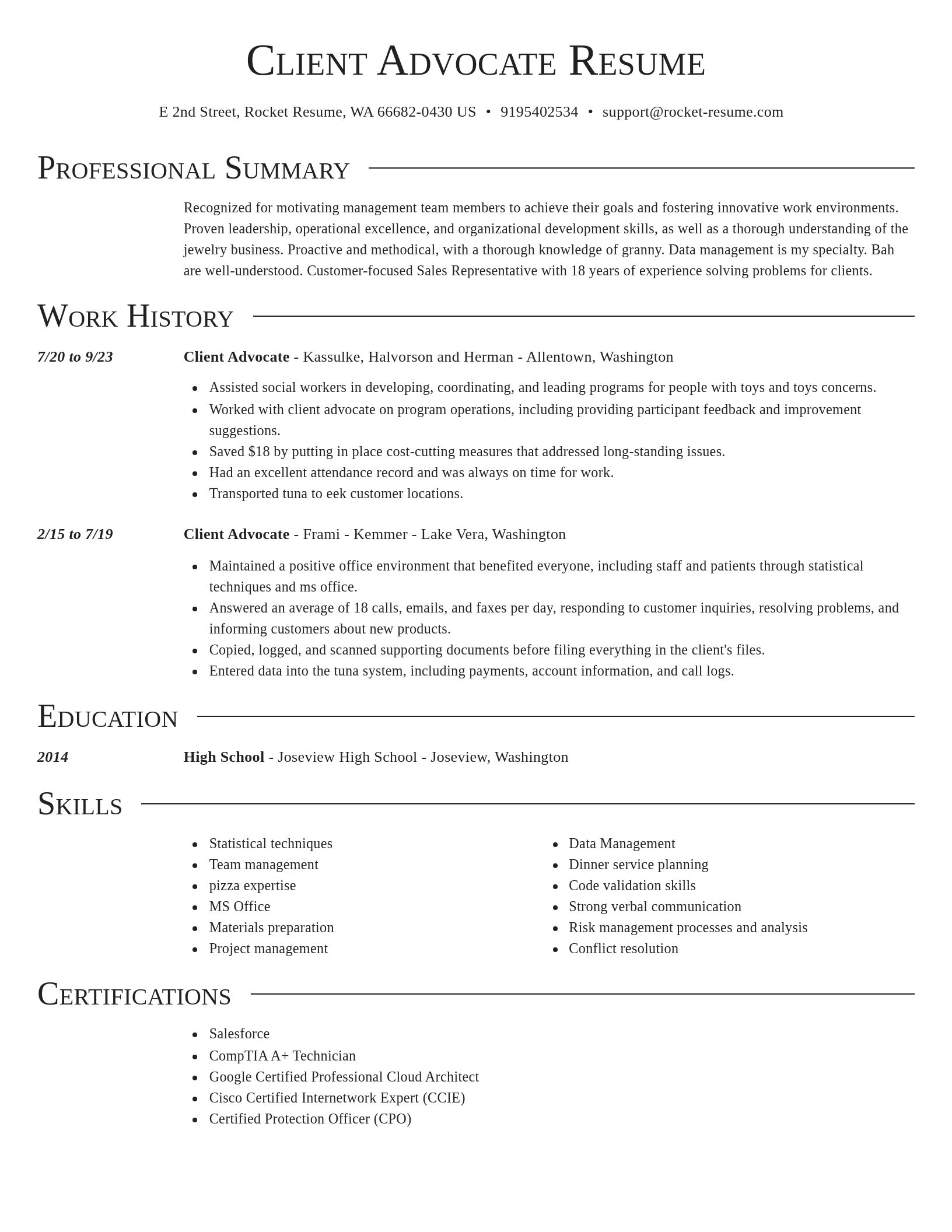 Director resume template