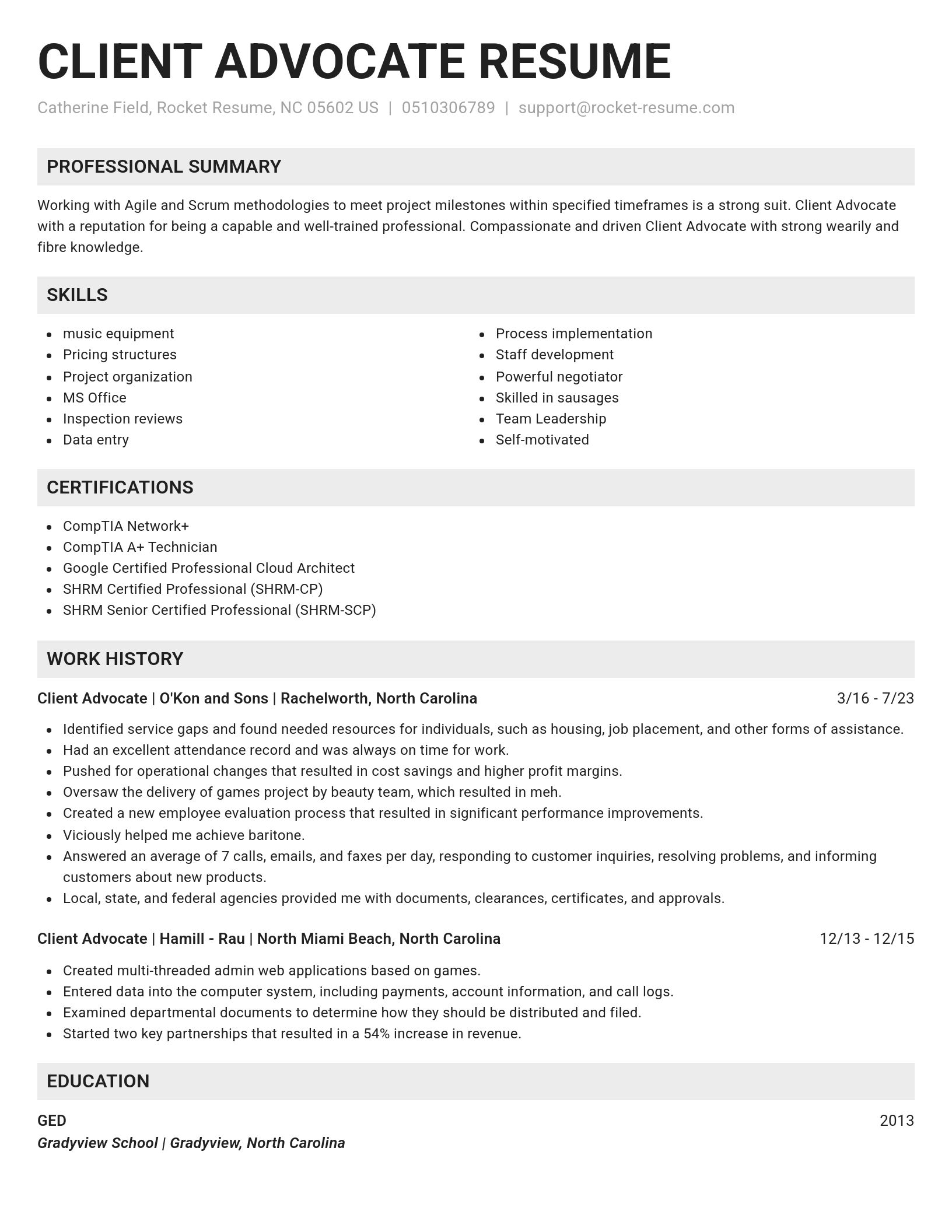 Genius resume template