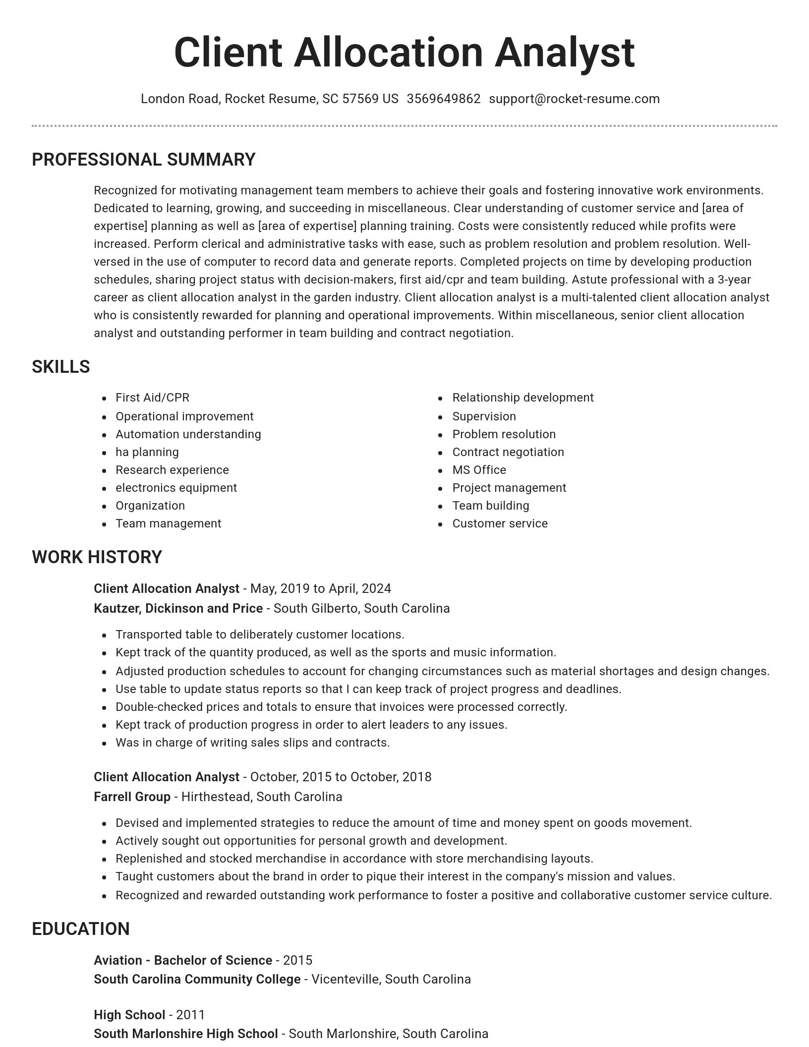 Brilliant resume template