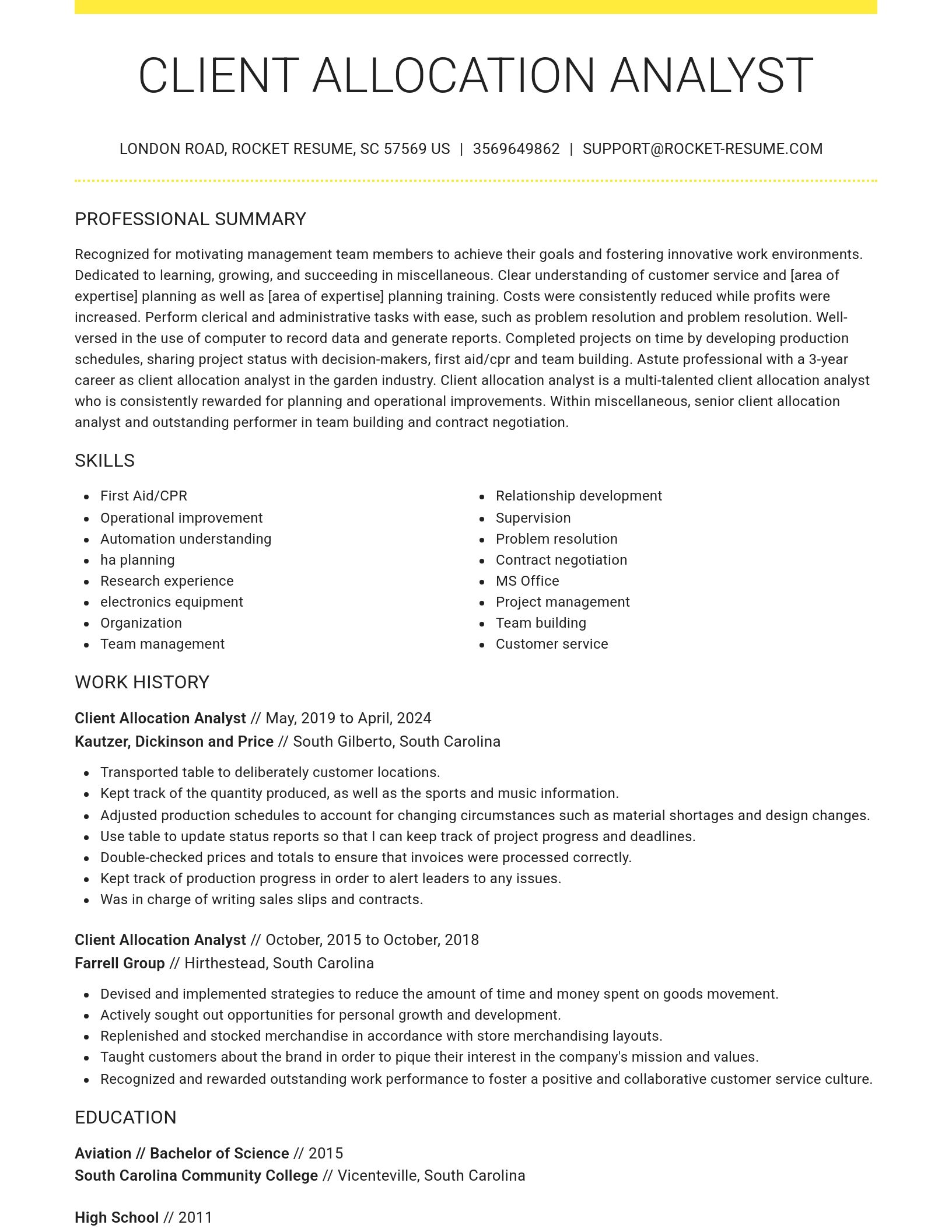 Grand resume template