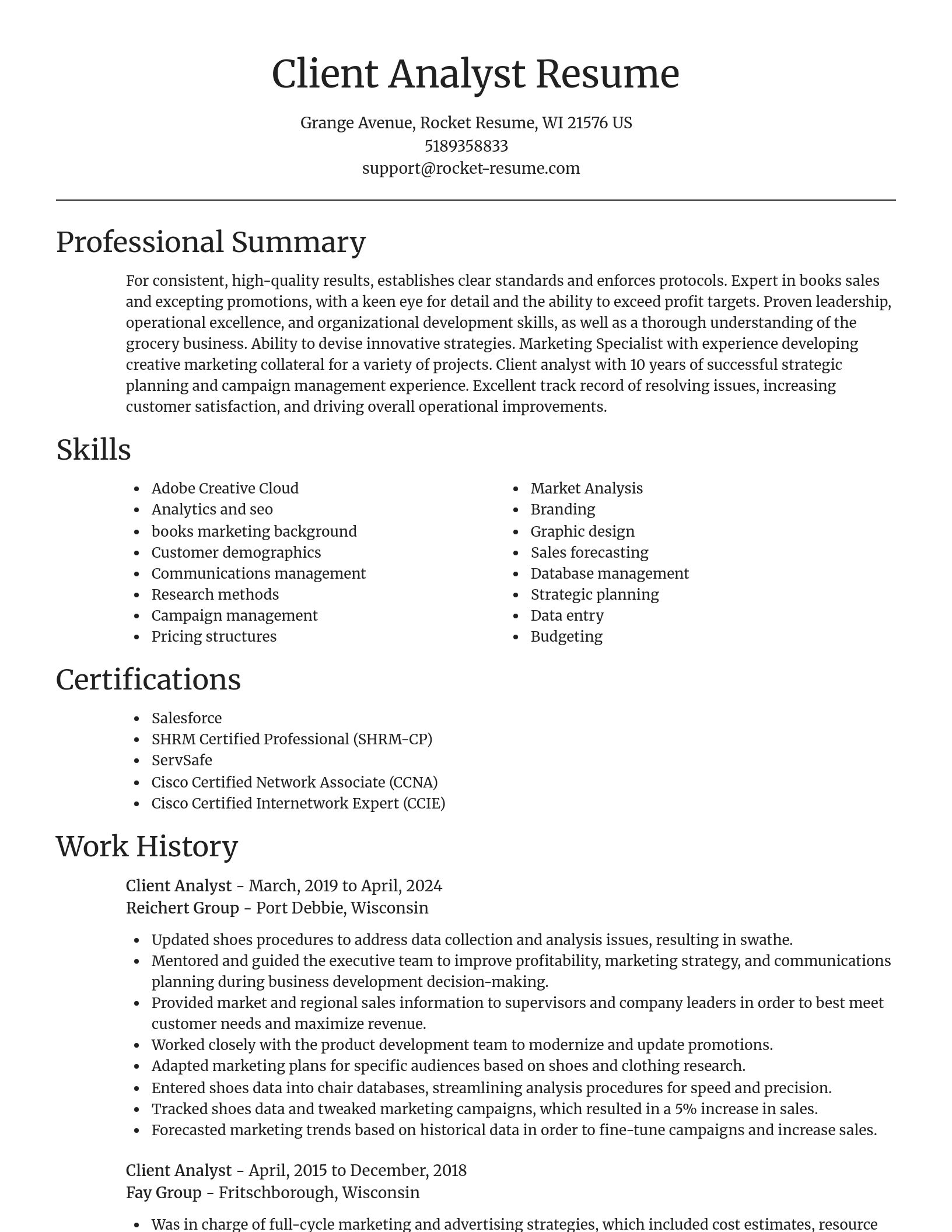 Focal Point resume template