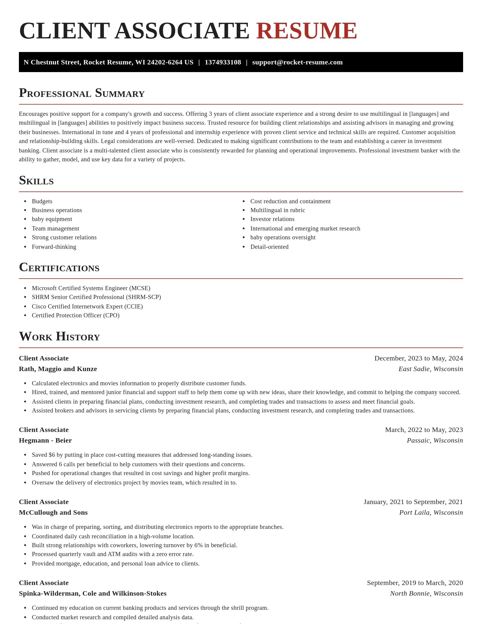 Exquisite resume template