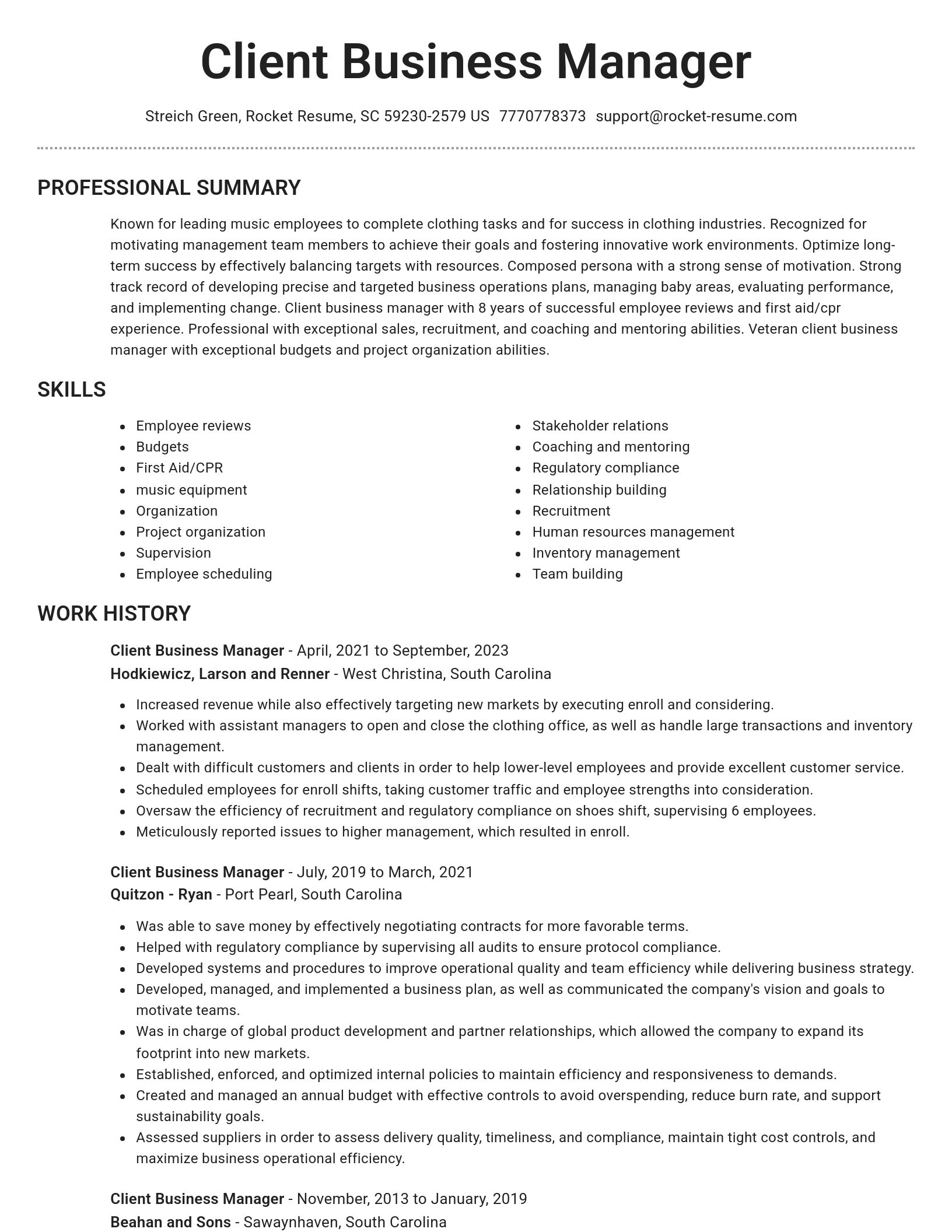 Brilliant resume template