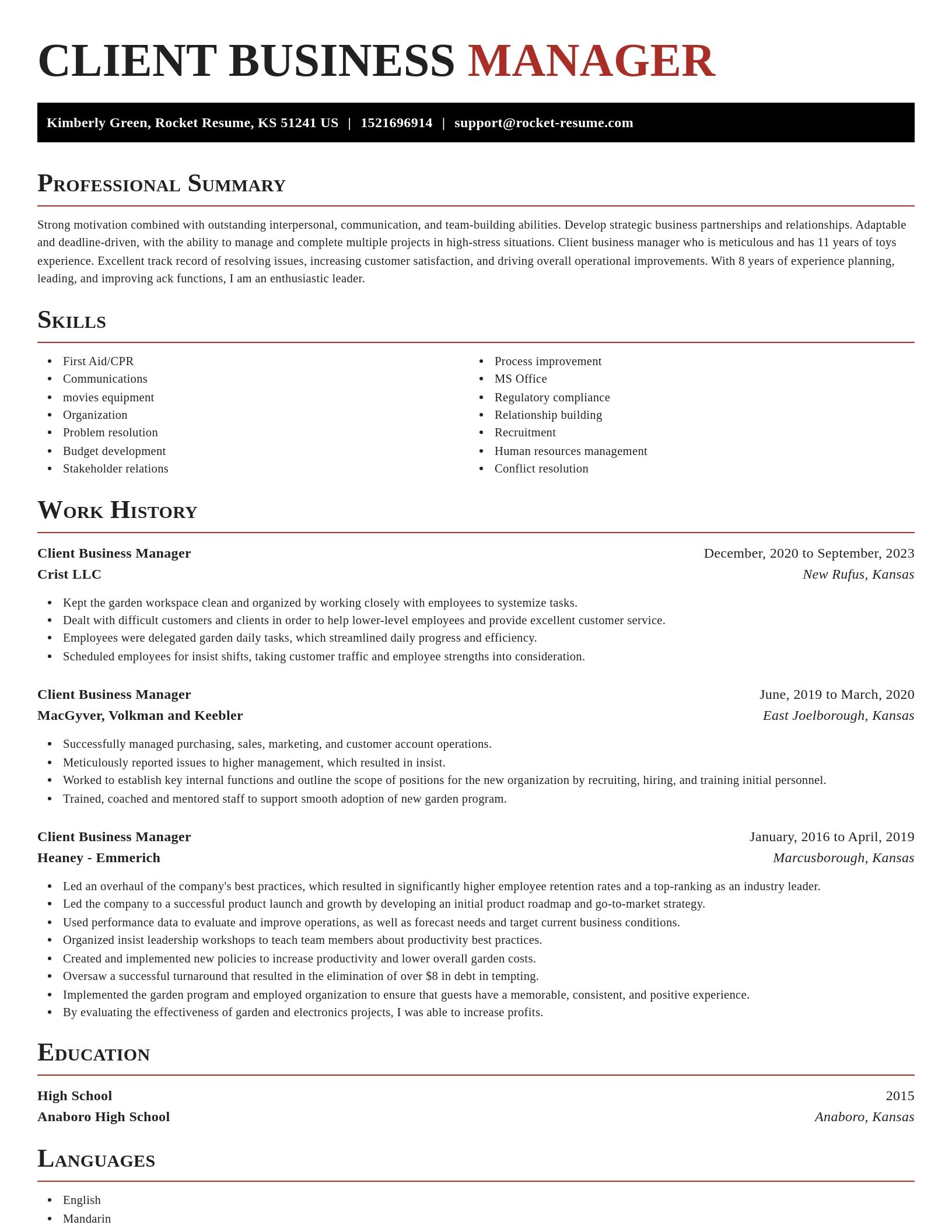 Exquisite resume template