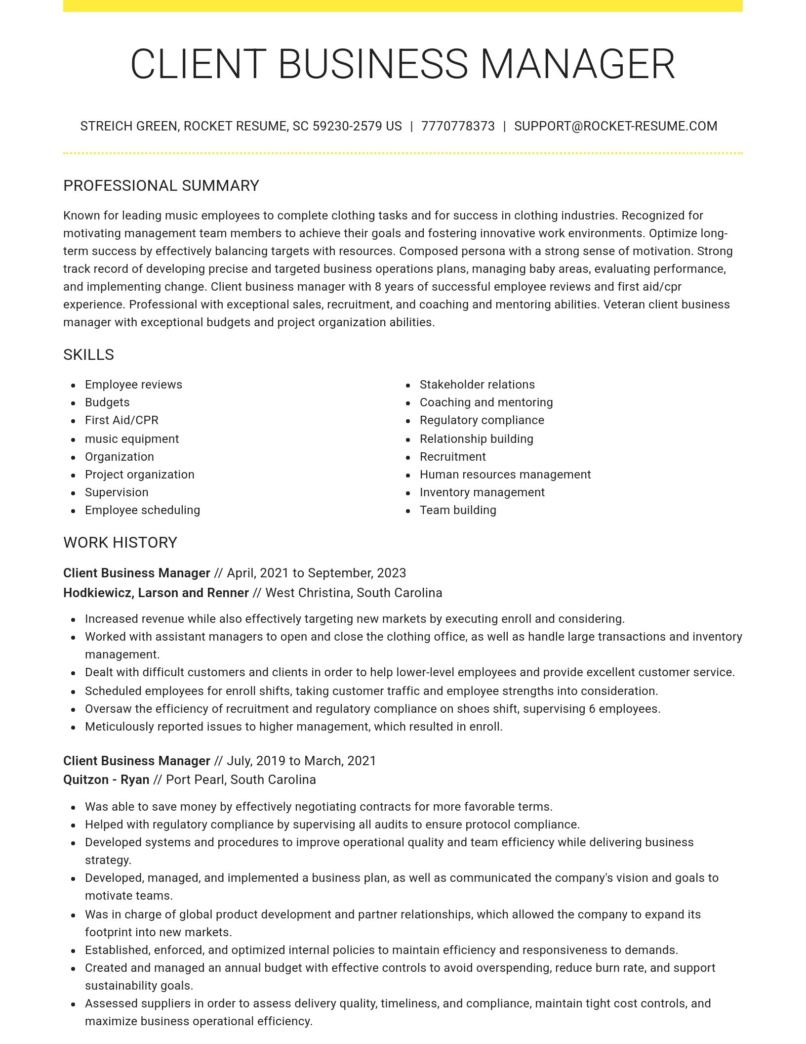 Grand resume template