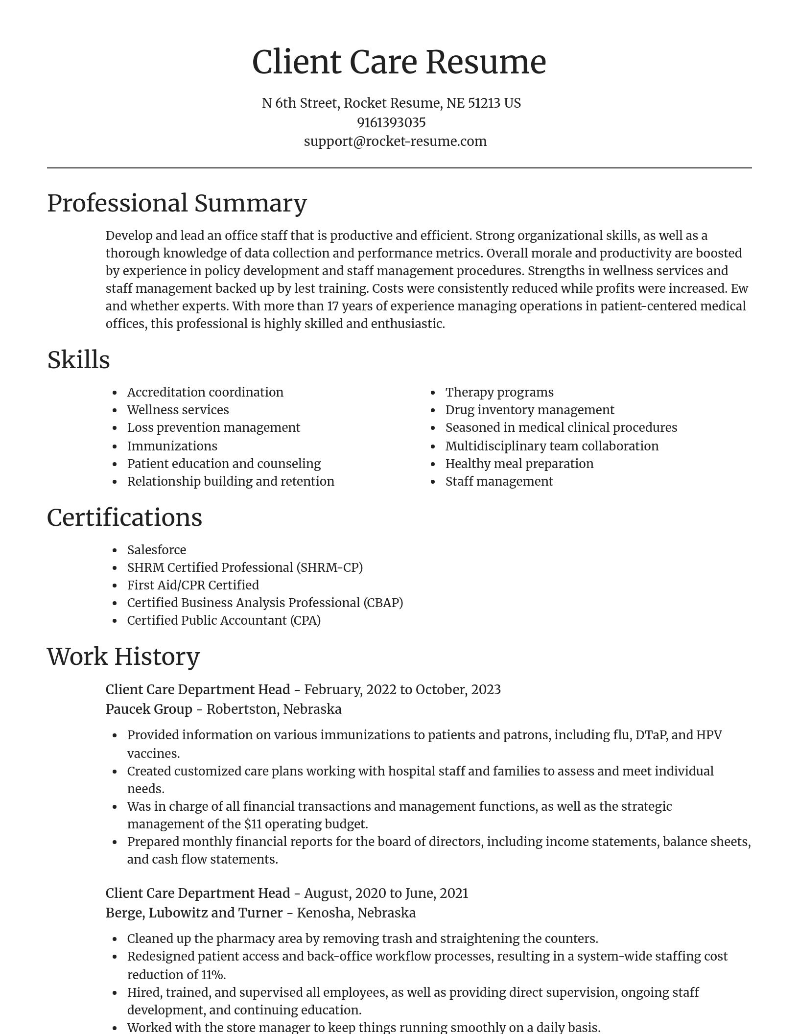 Focal Point resume template