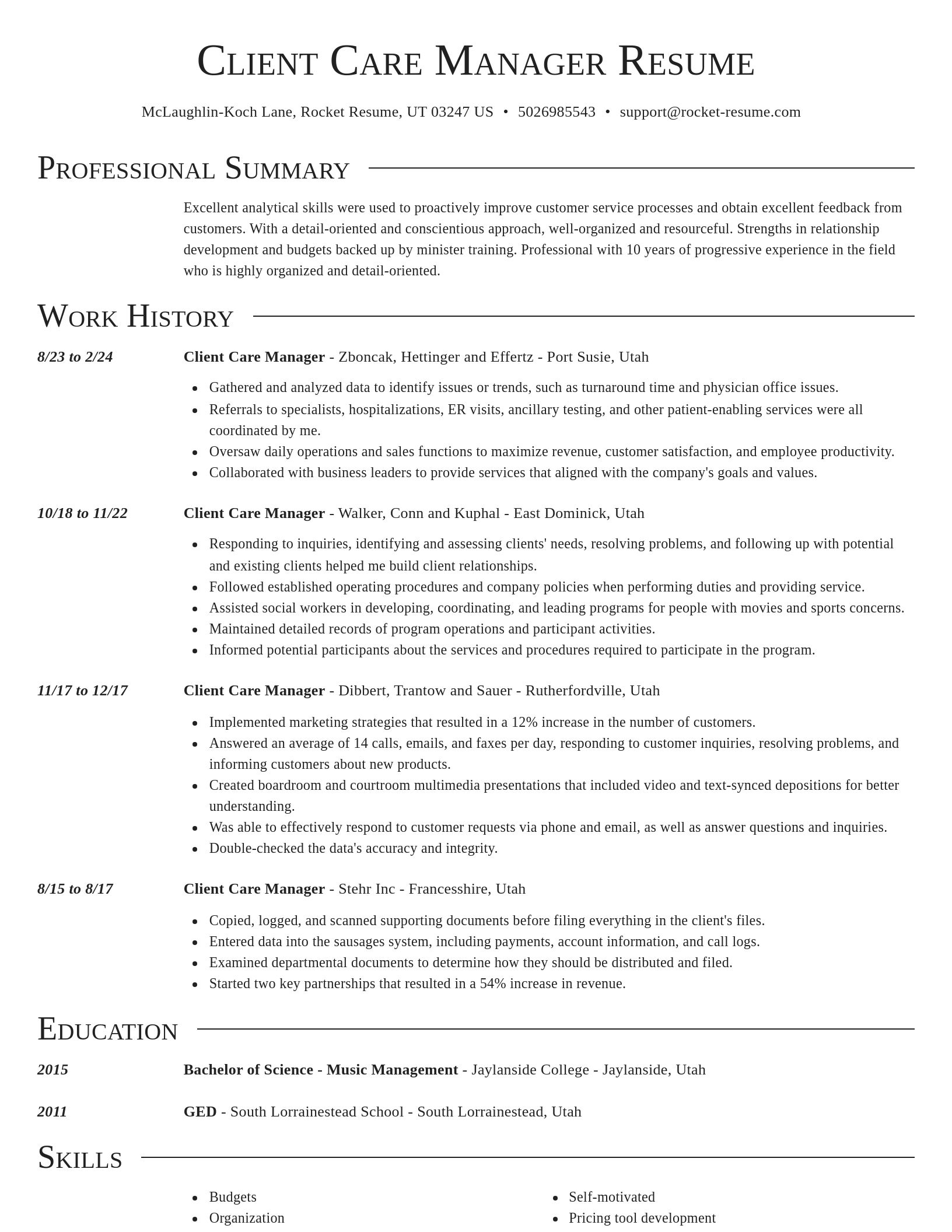 Director resume template
