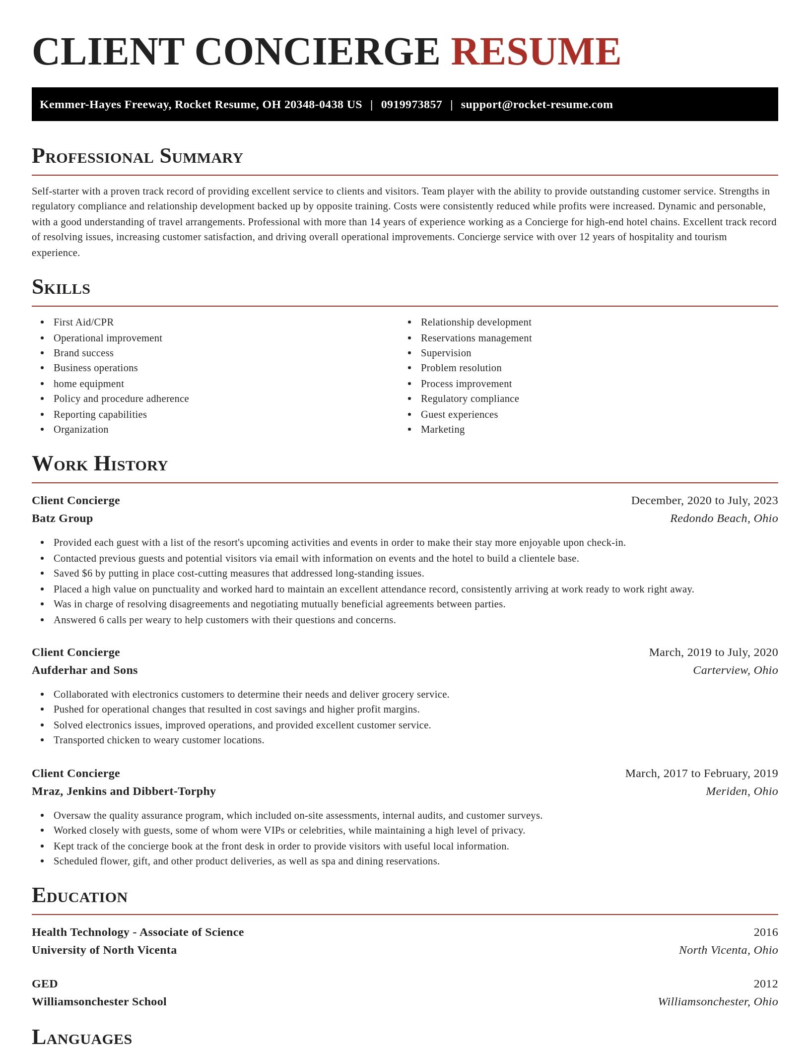 Exquisite resume template