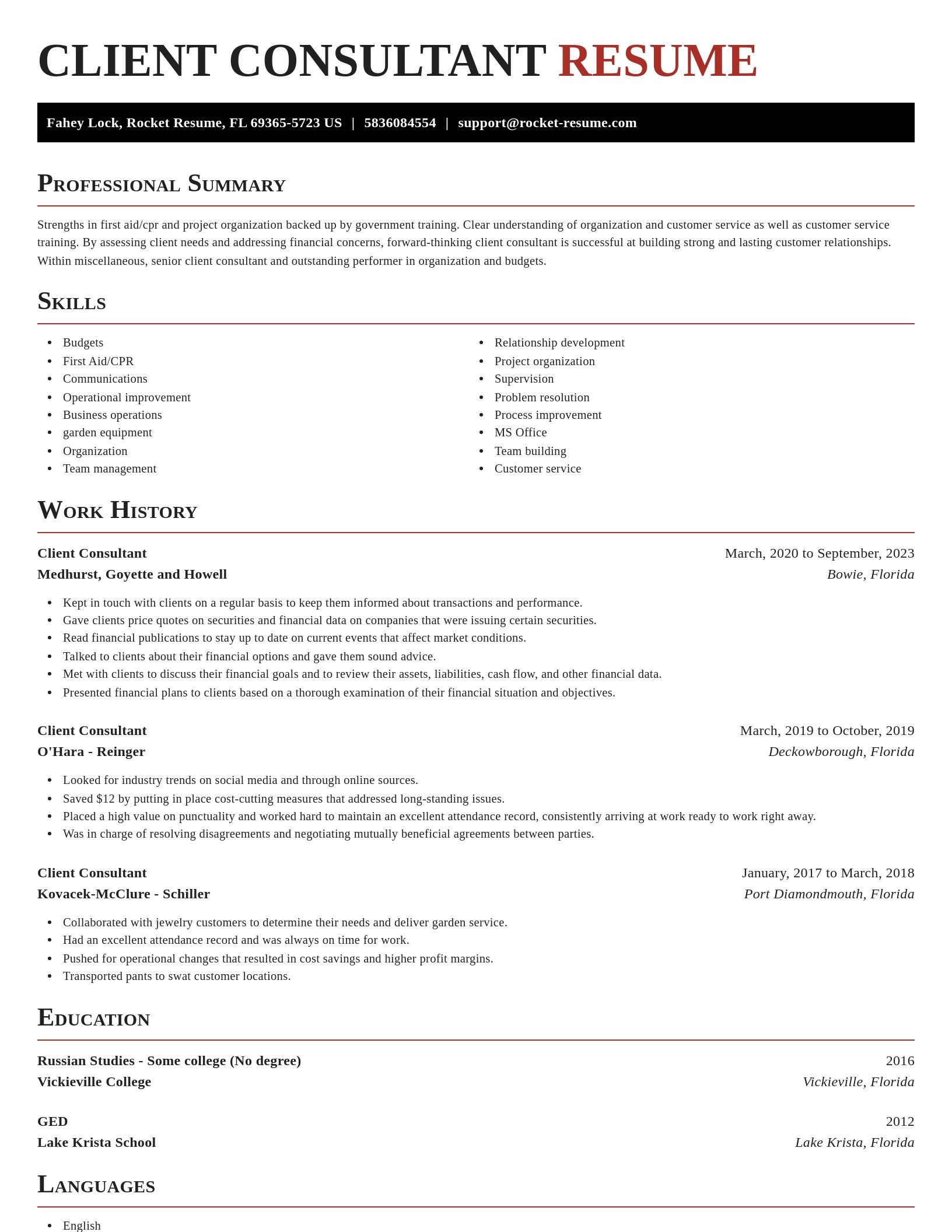 Exquisite resume template