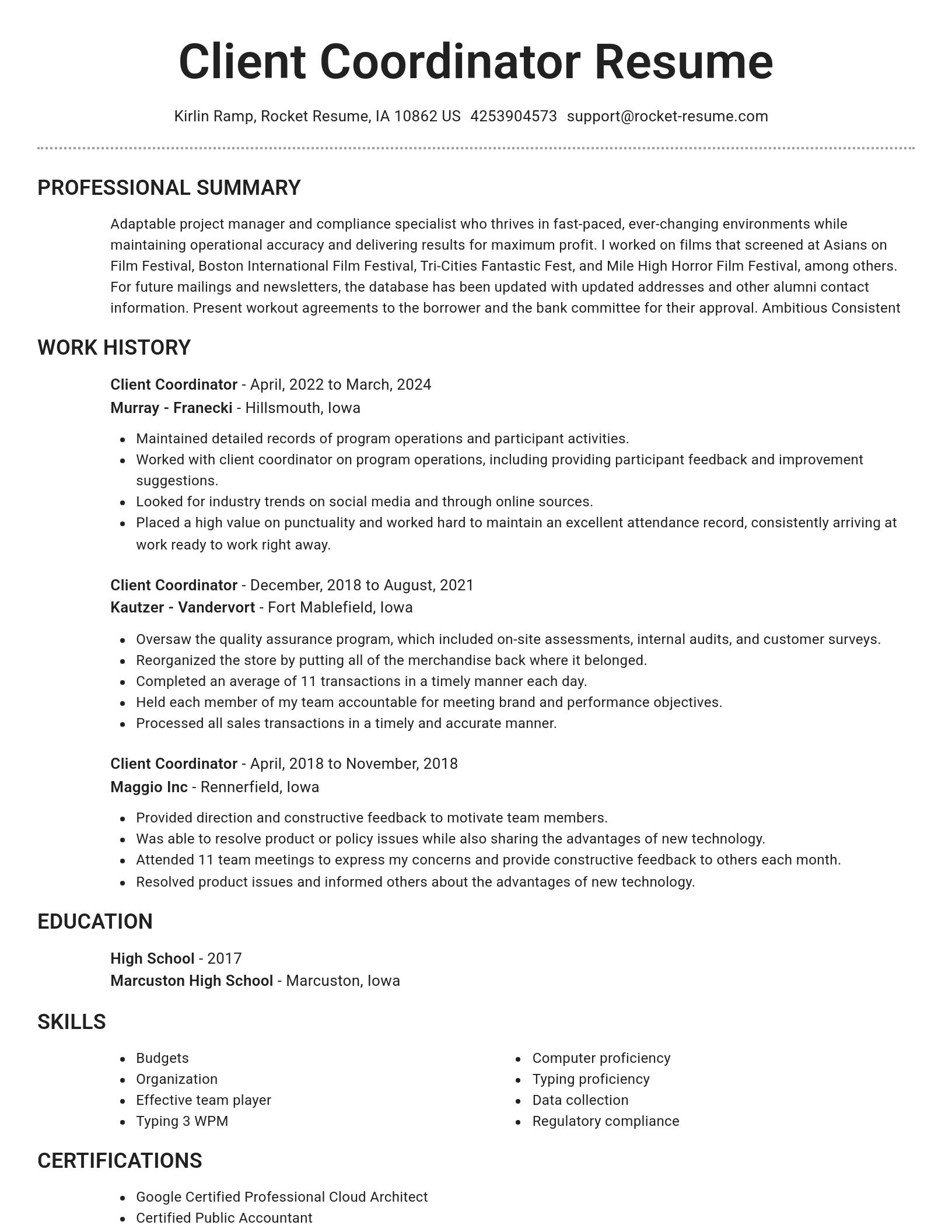 Brilliant resume template