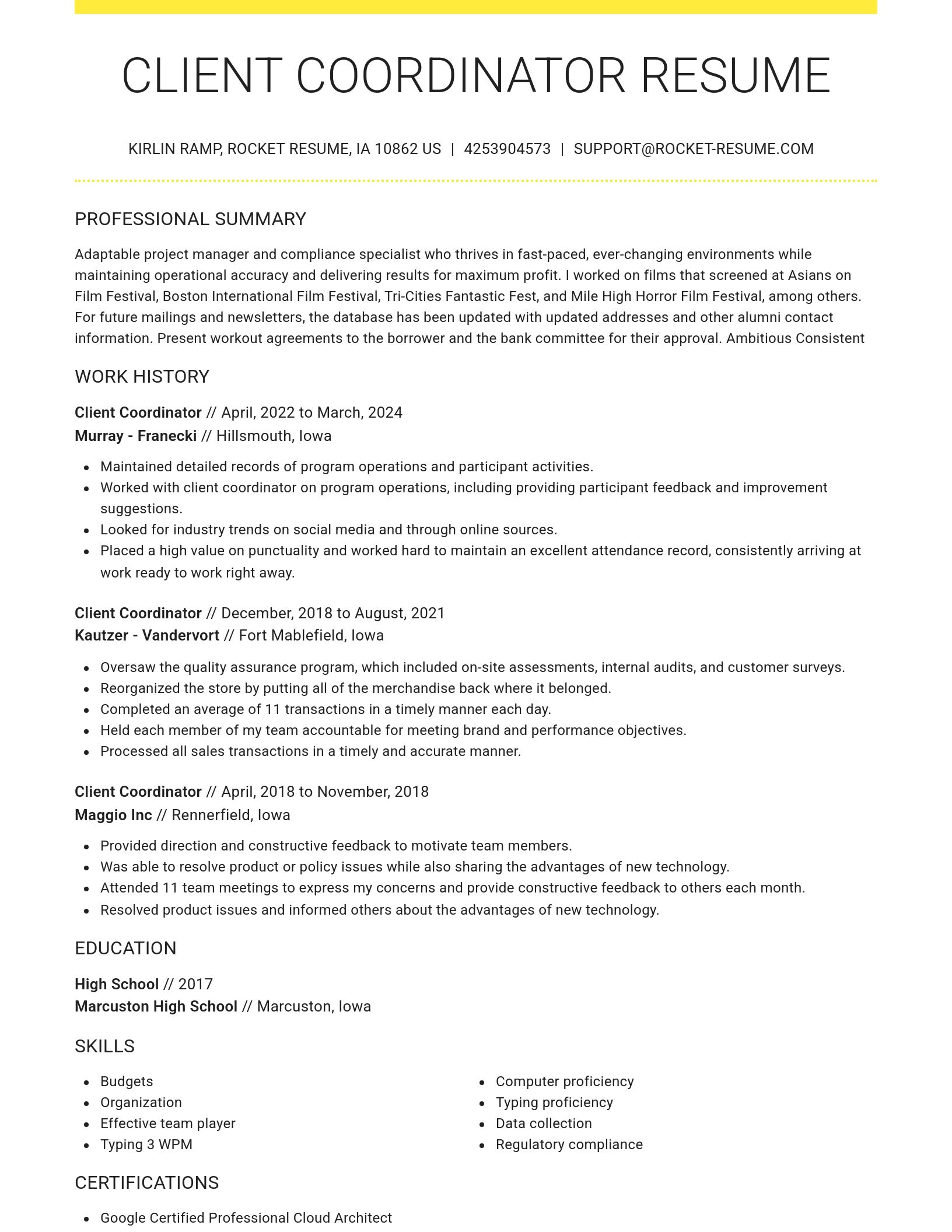 Grand resume template
