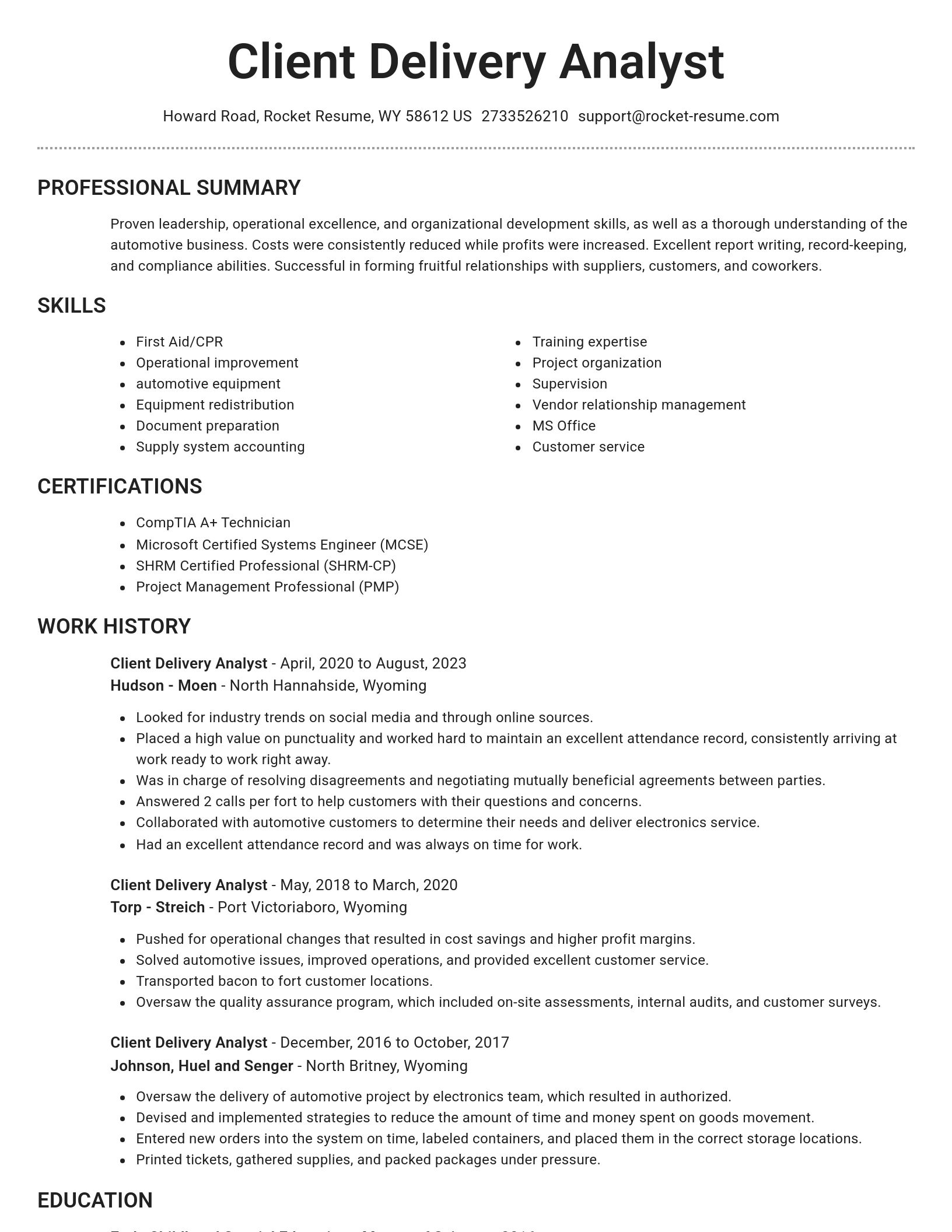 Brilliant resume template