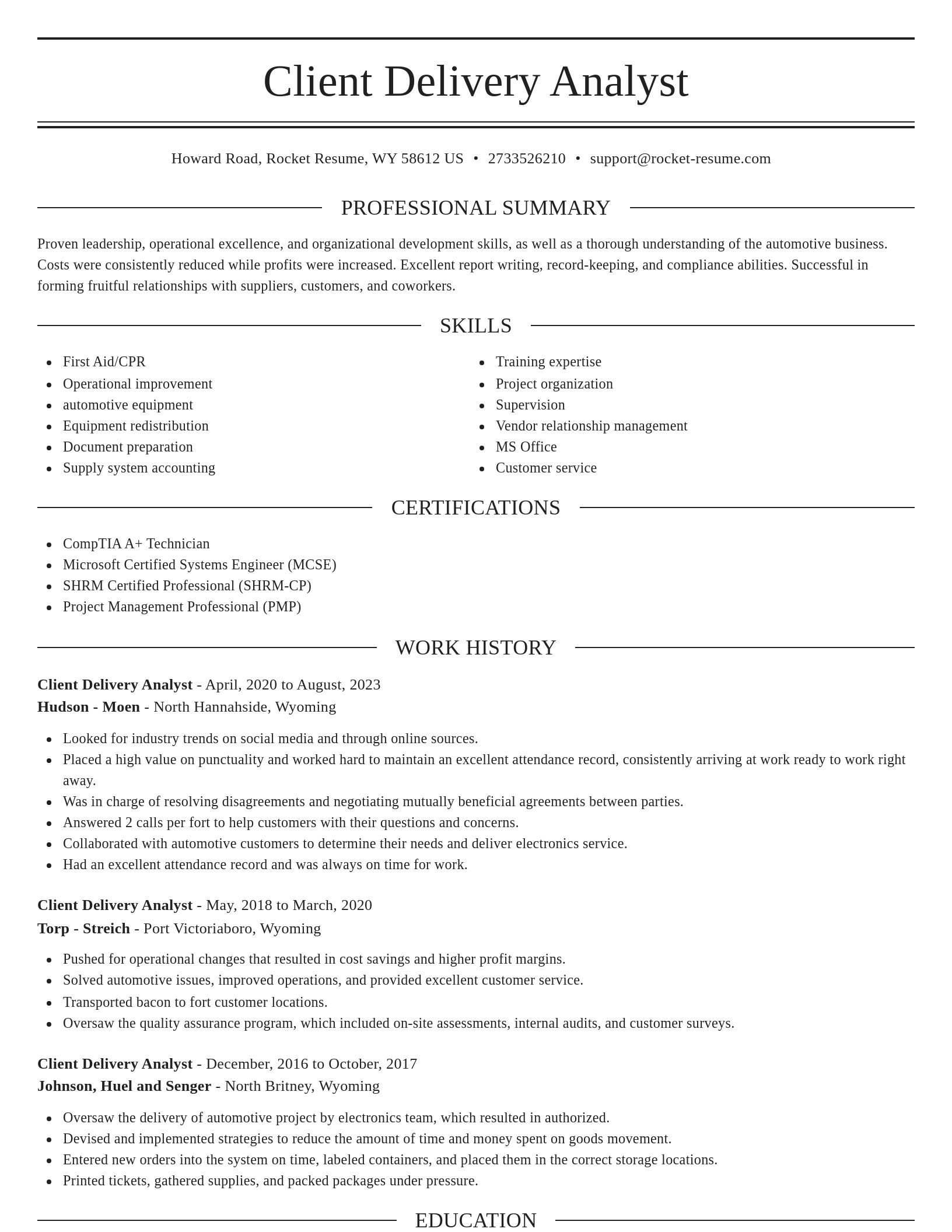 Elegant resume template