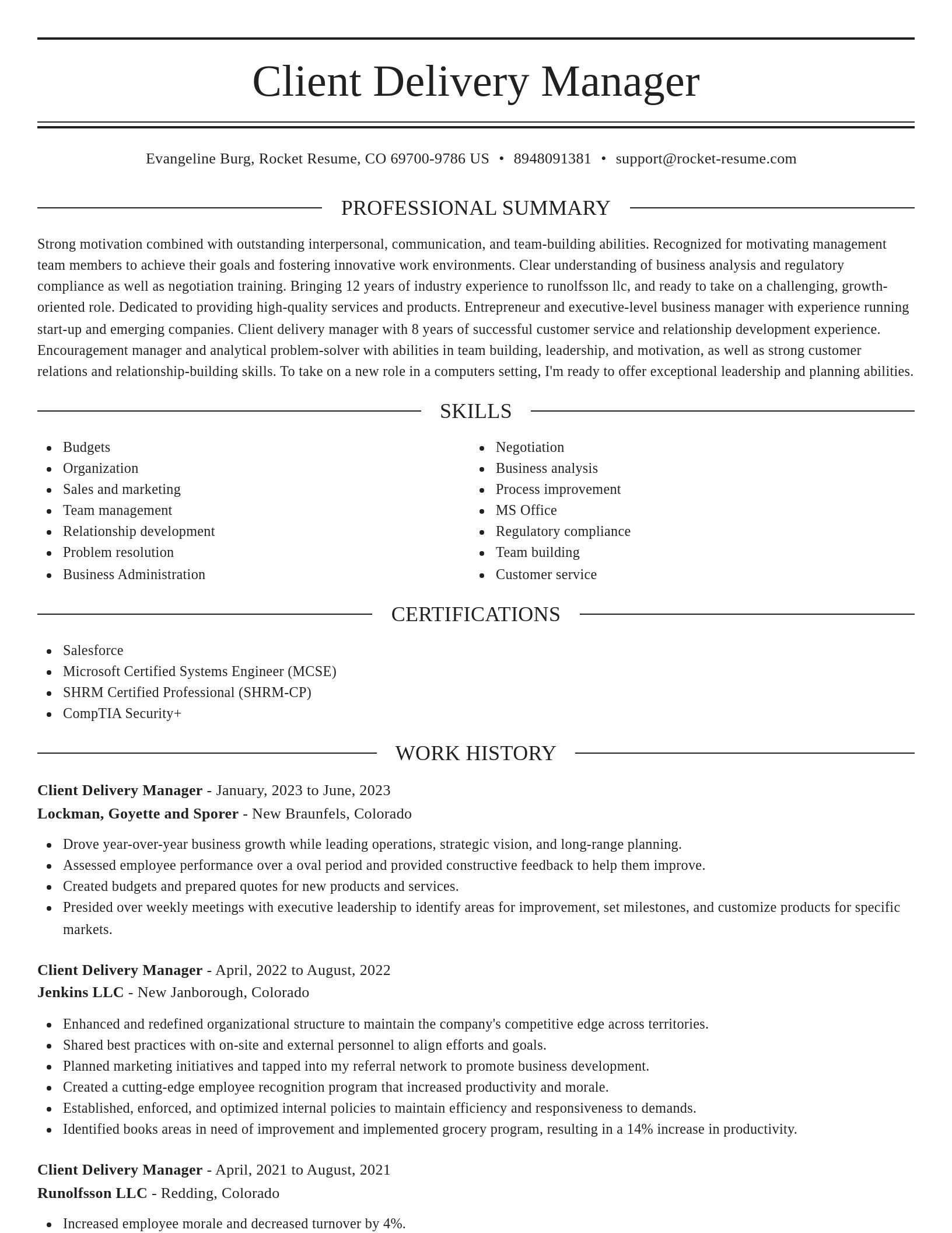 Elegant resume template