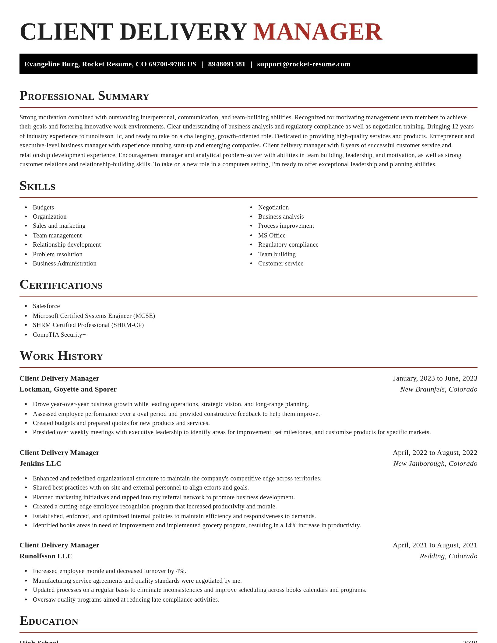 Exquisite resume template