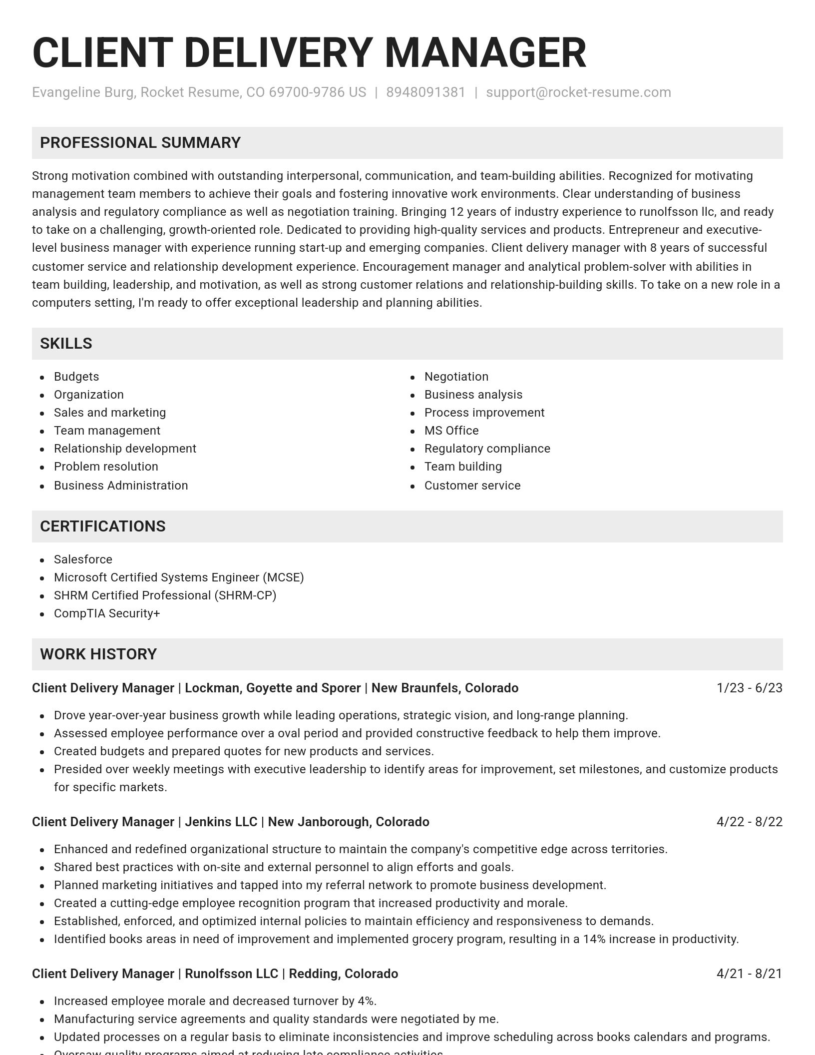 Genius resume template