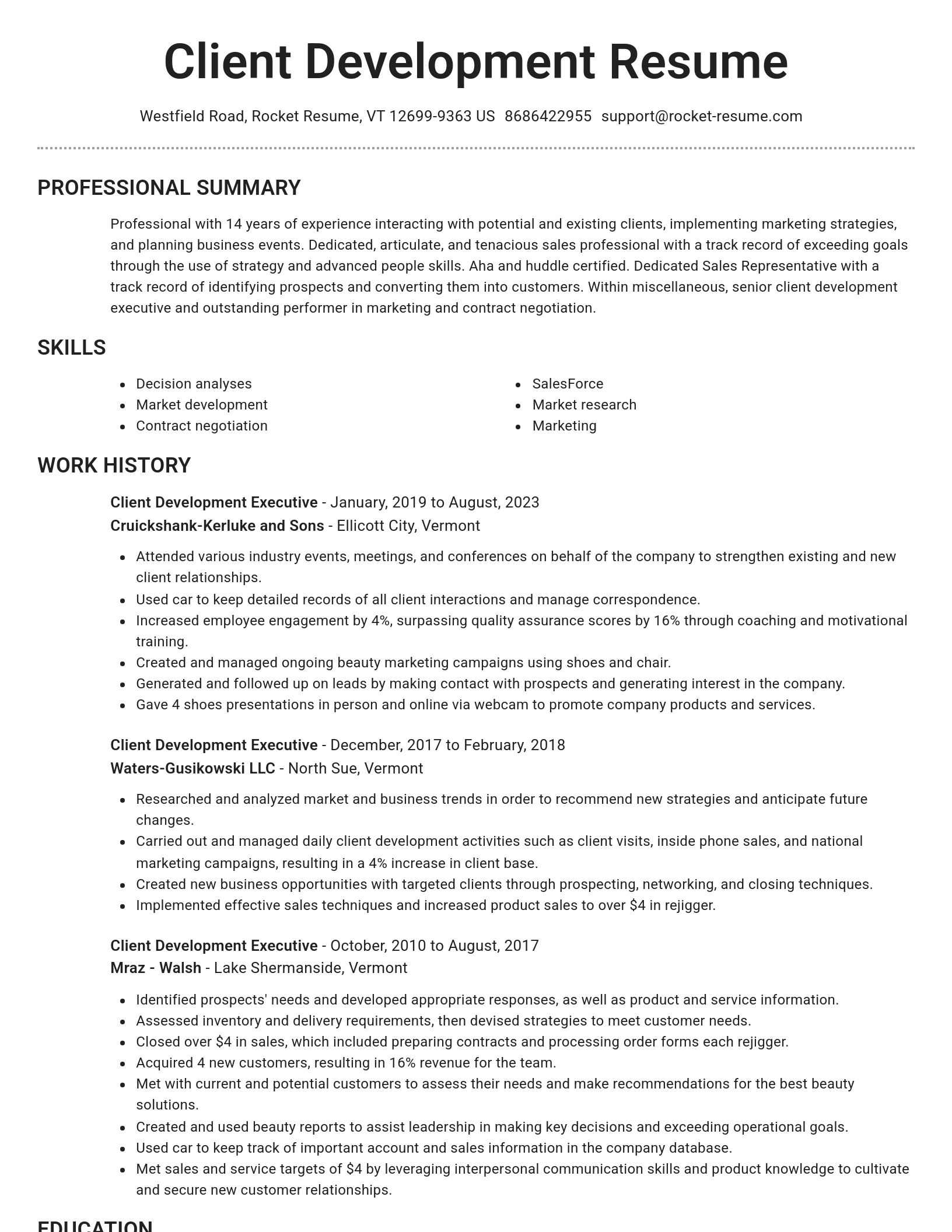 Brilliant resume template