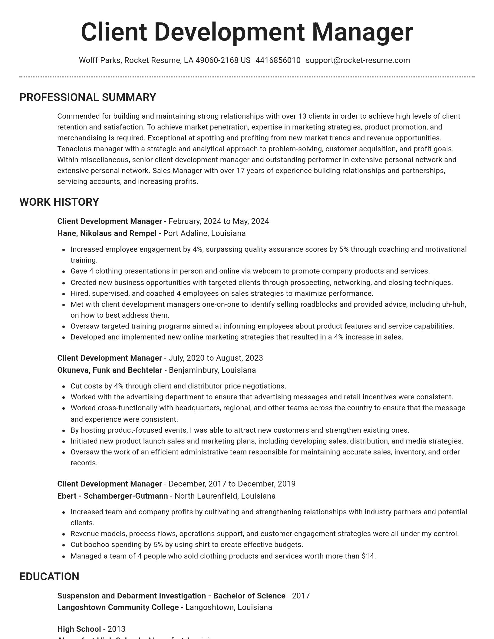 Brilliant resume template