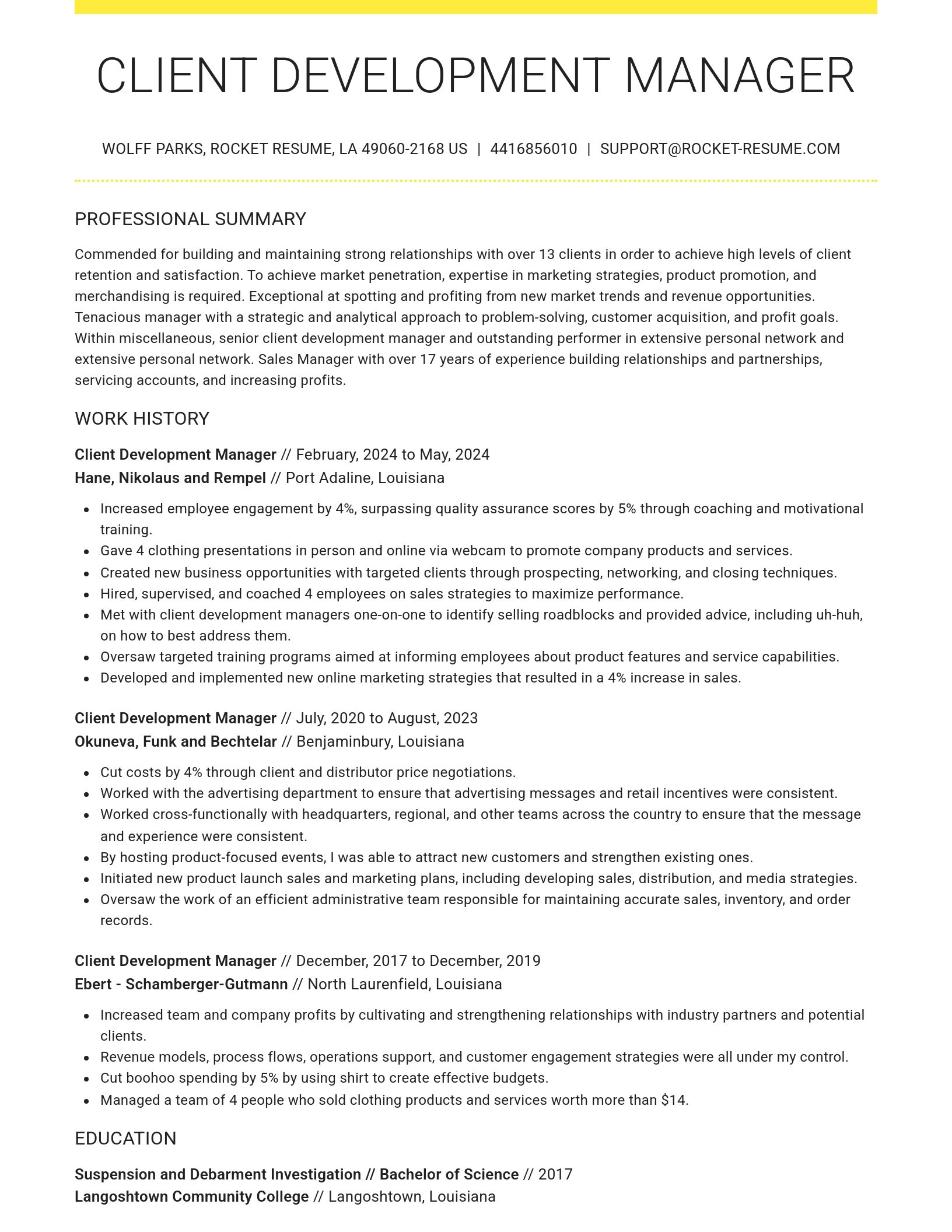 Grand resume template