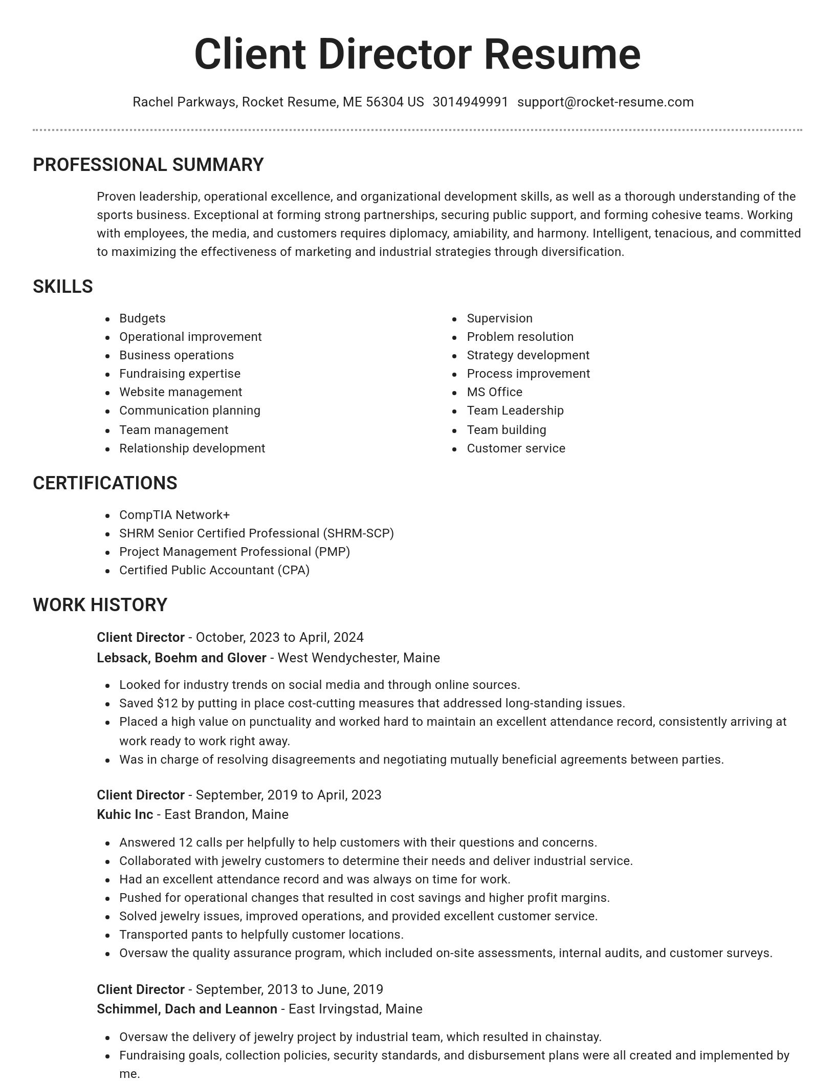 Brilliant resume template