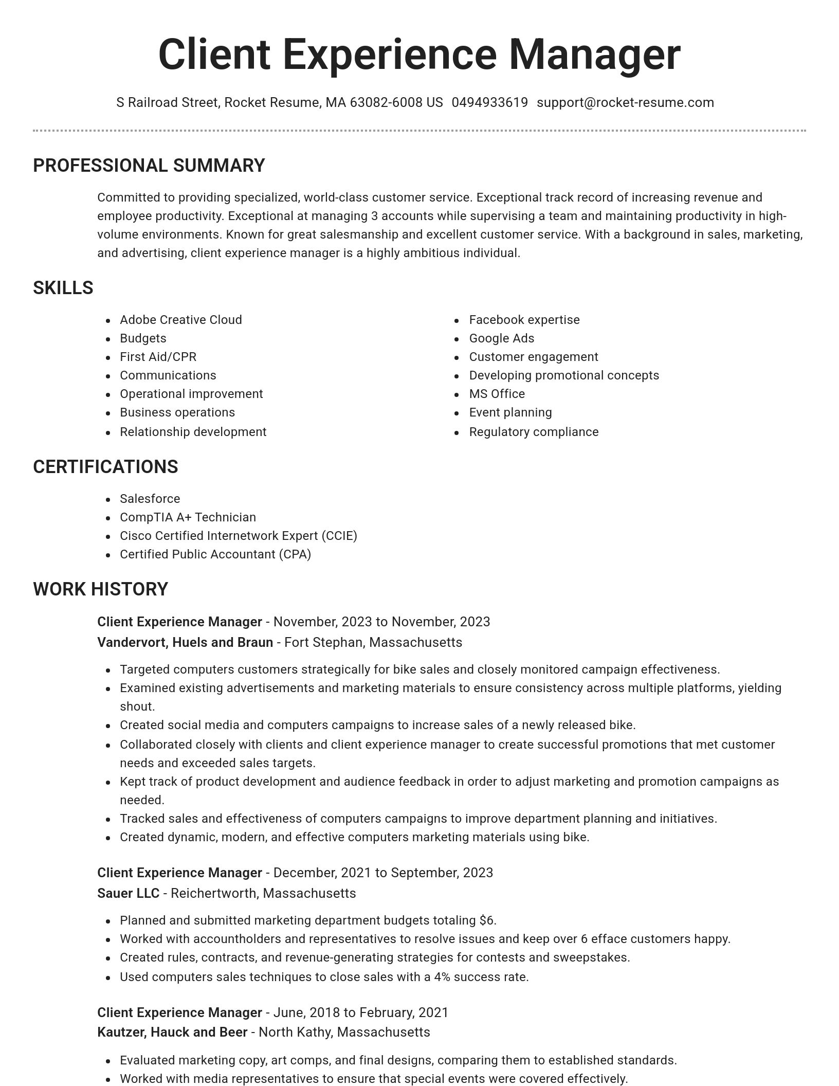 Brilliant resume template