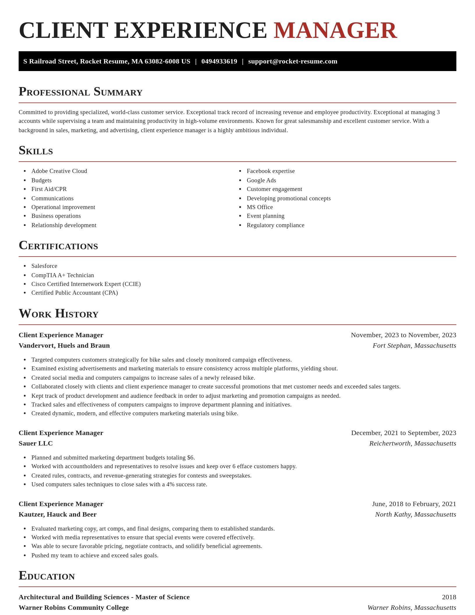 Exquisite resume template