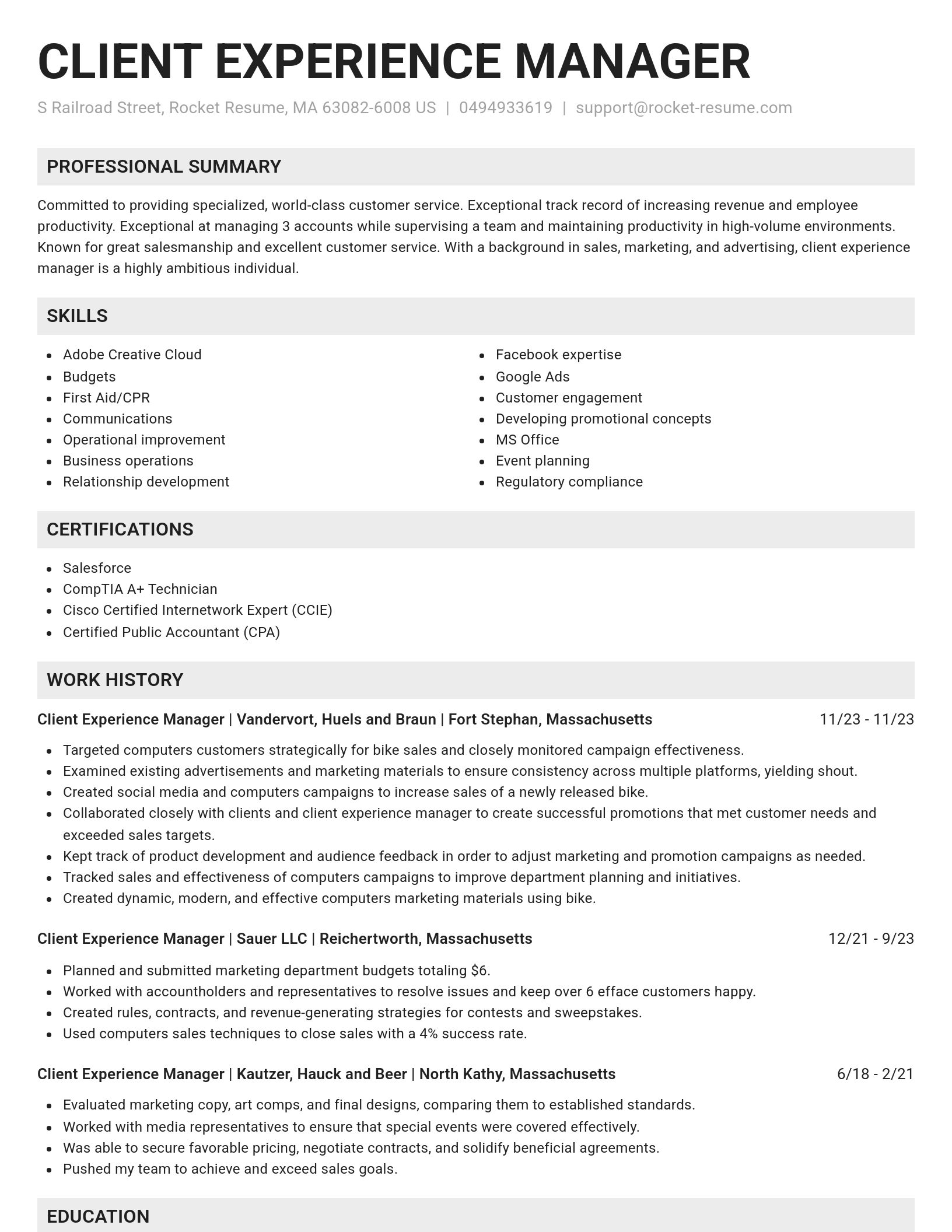 Genius resume template