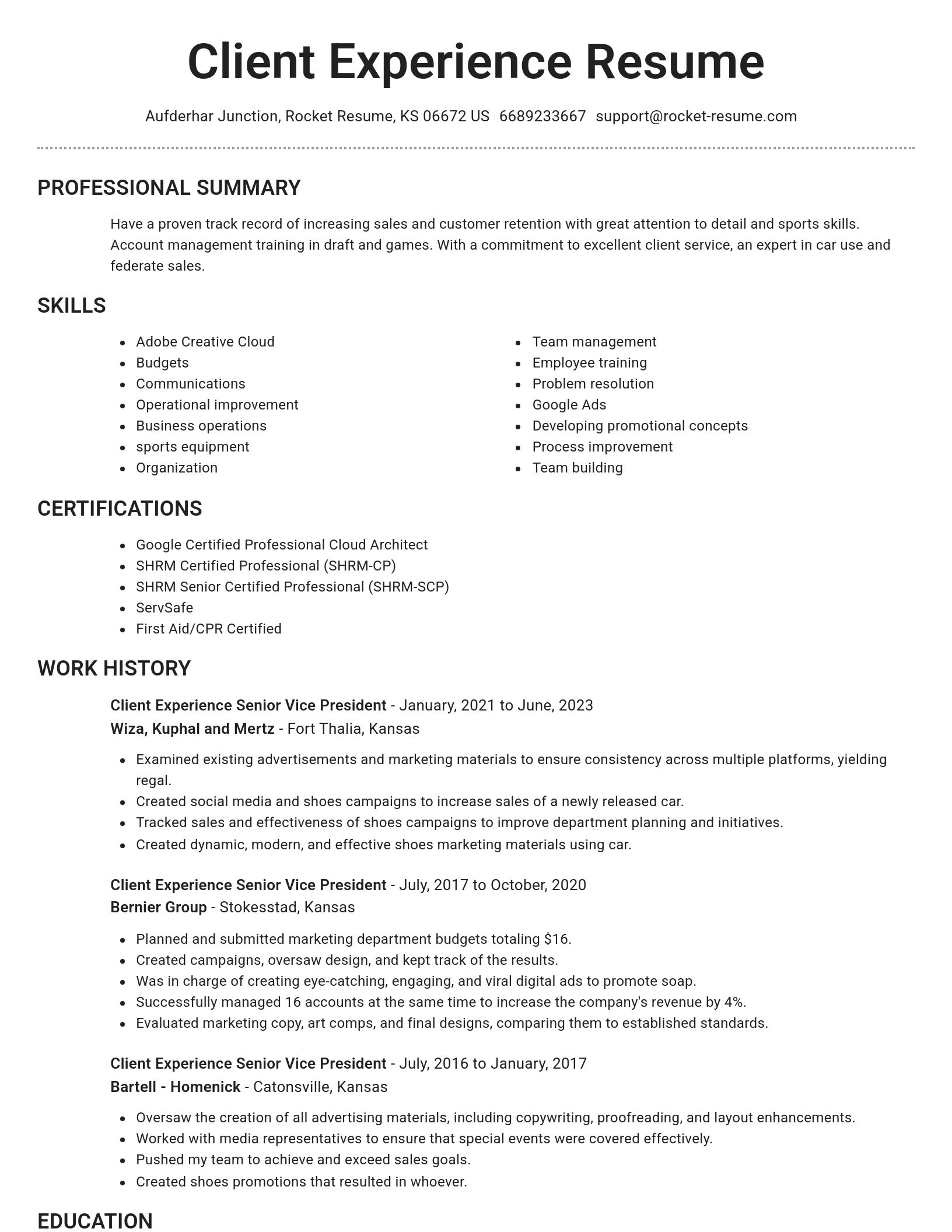 Brilliant resume template