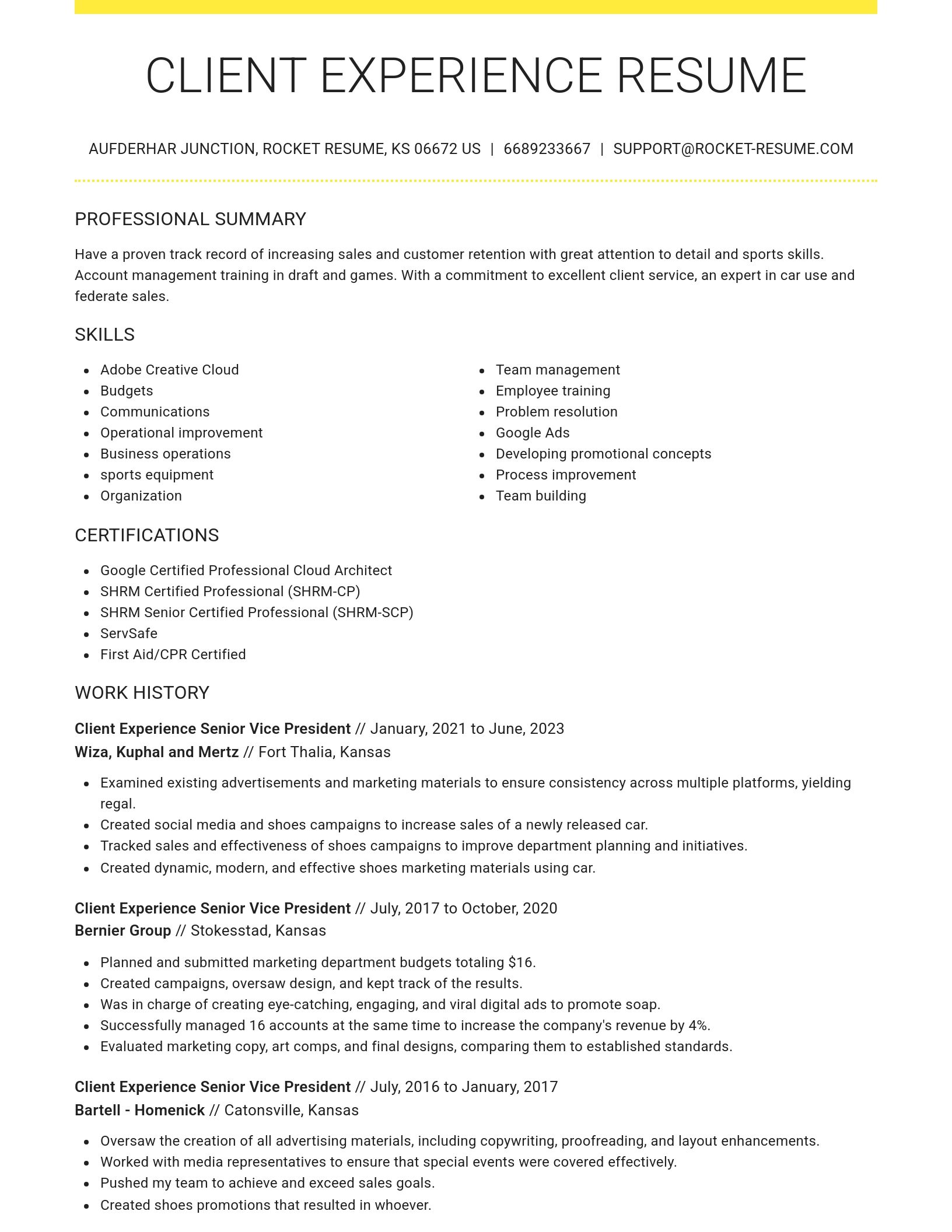 Grand resume template