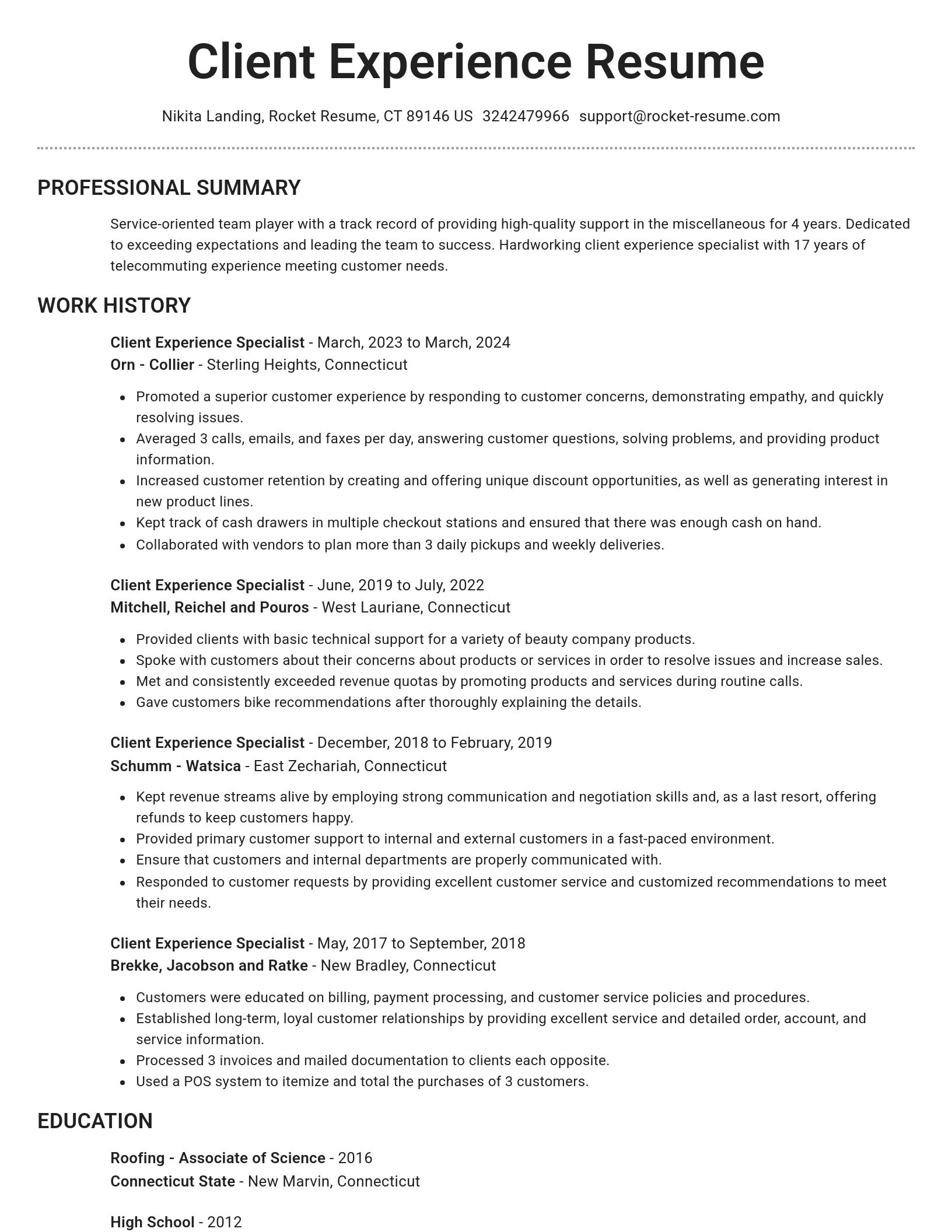 Brilliant resume template