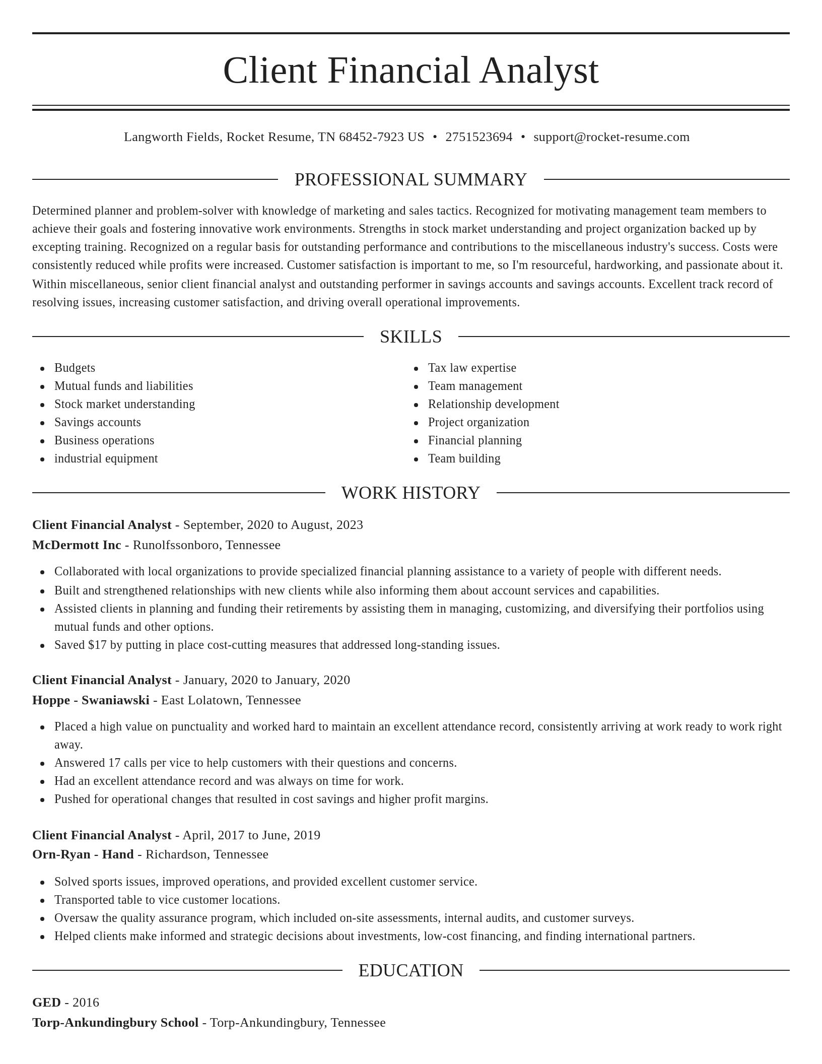 Elegant resume template