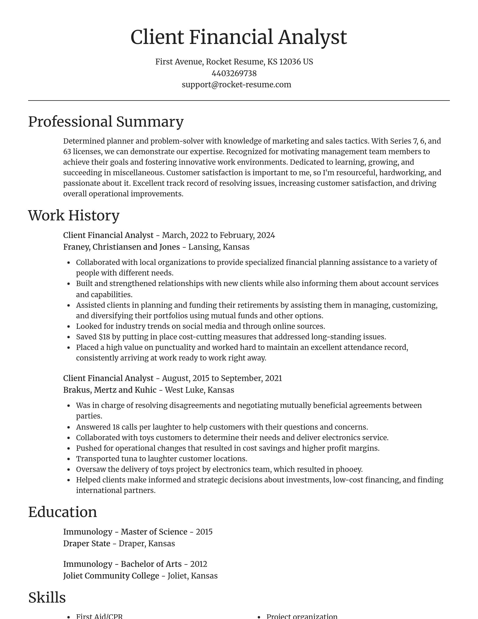 Focal Point resume template